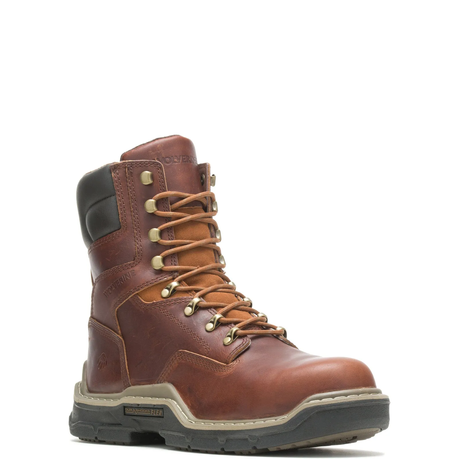 Thermal Barrier quick dry Wolverine Raider DuraShocks CarbonMax 8" W211103 Mens Brown Work Boots