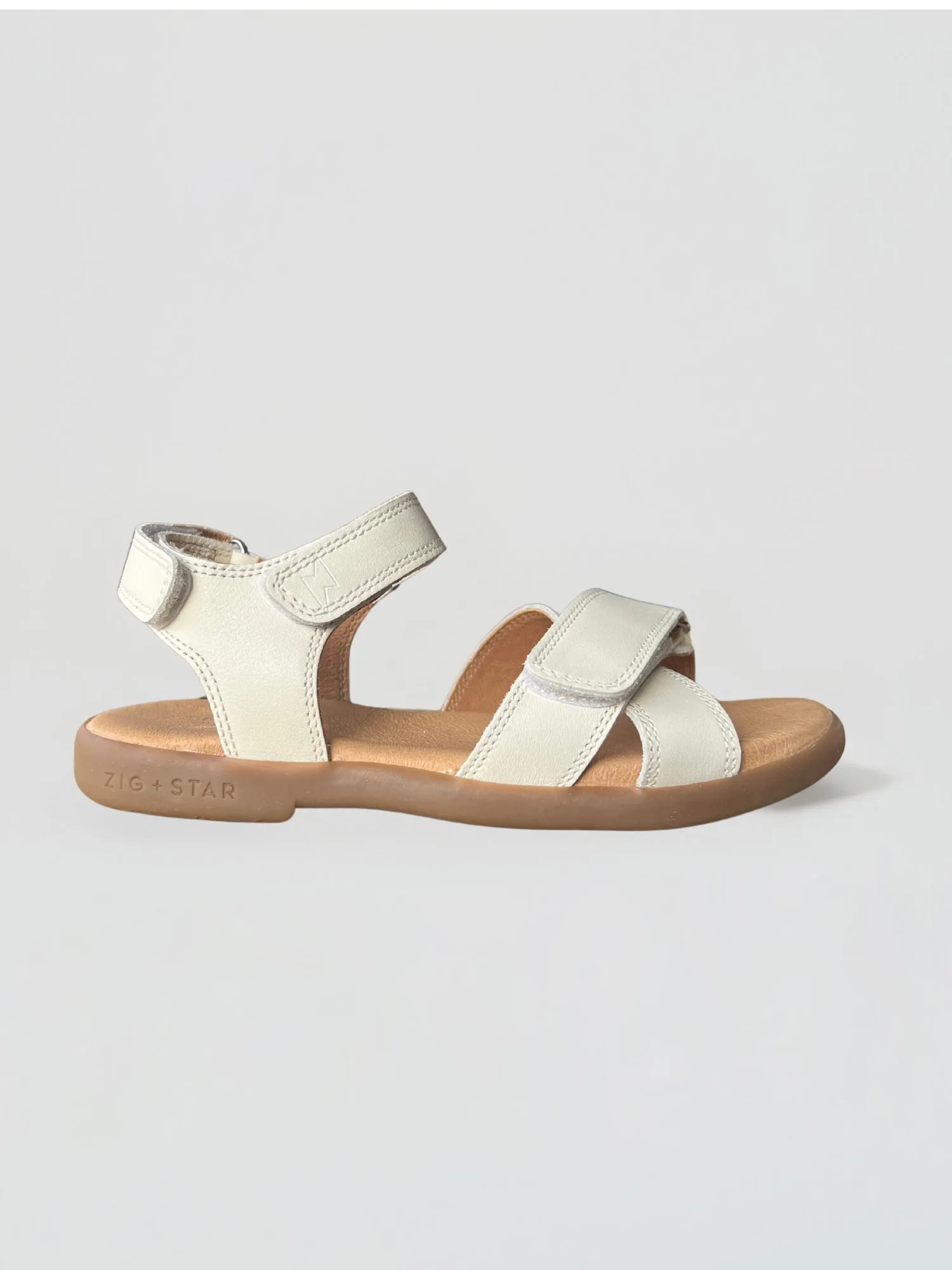 Move Easy Rae Junior Cross-Strap Sandal Off White
