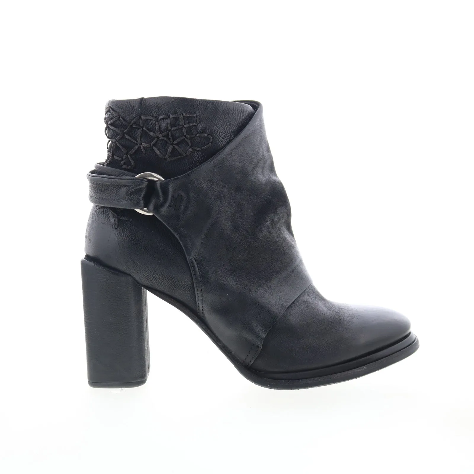 Padded Liner Comfortable bend A.S. 98 Swanson Womens Black Leather Zipper Ankle & Booties Boots