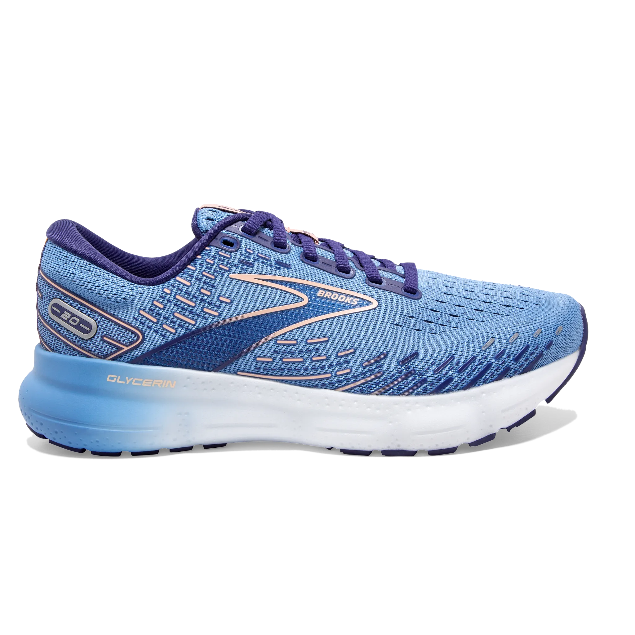 Women's Glycerin 20 circular outsole running shoes Leather Luxury