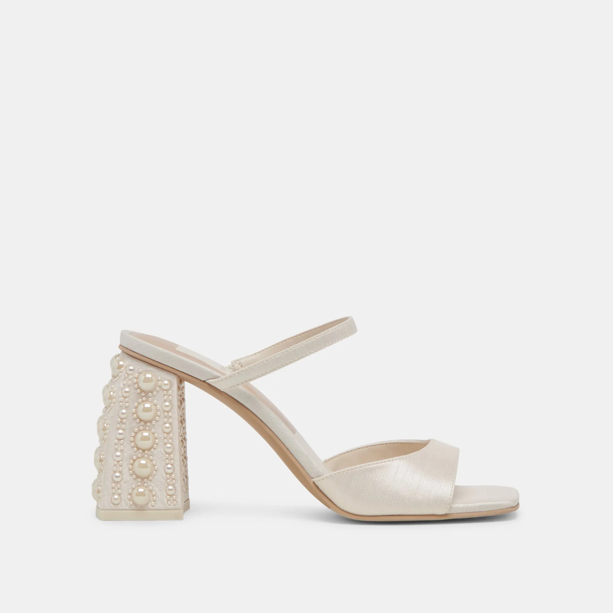 JEMMY PEARL HEELS VANILLA SILK Comfortable Heels for Work Performance