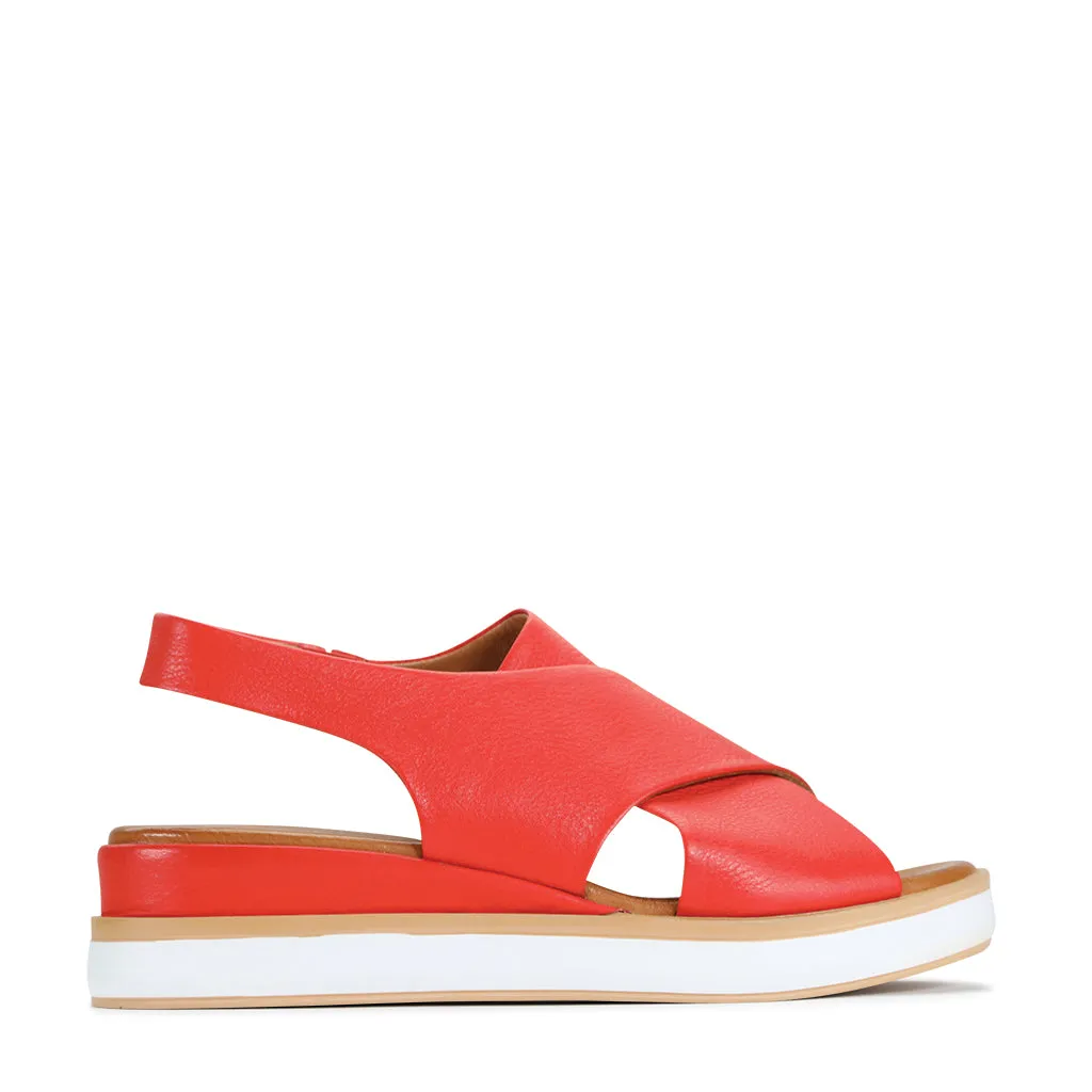 Signature Style ISTAN LEATHER WEDGEN SANDAL