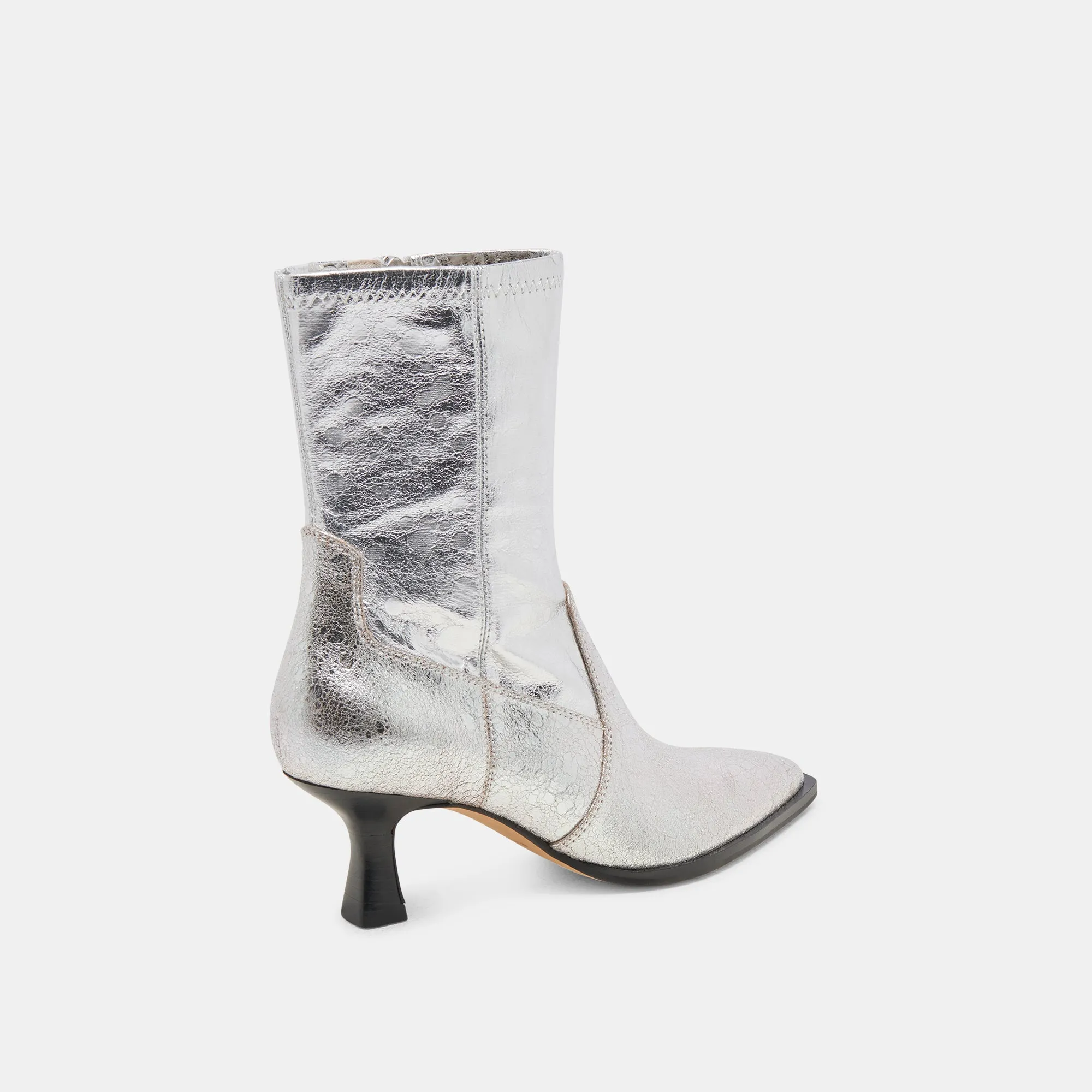 ARYA BOOTS SILVER DISTRESSED LEATHER Functional Build Secure Strap