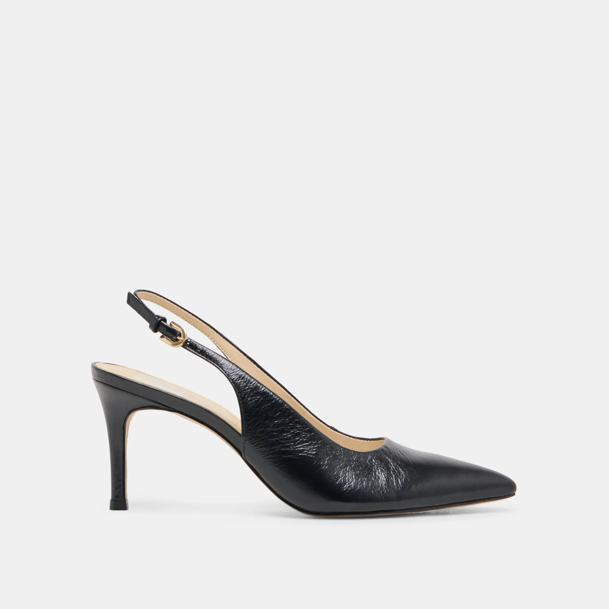 ELASI HEELS BLACK LEATHER Stretchable