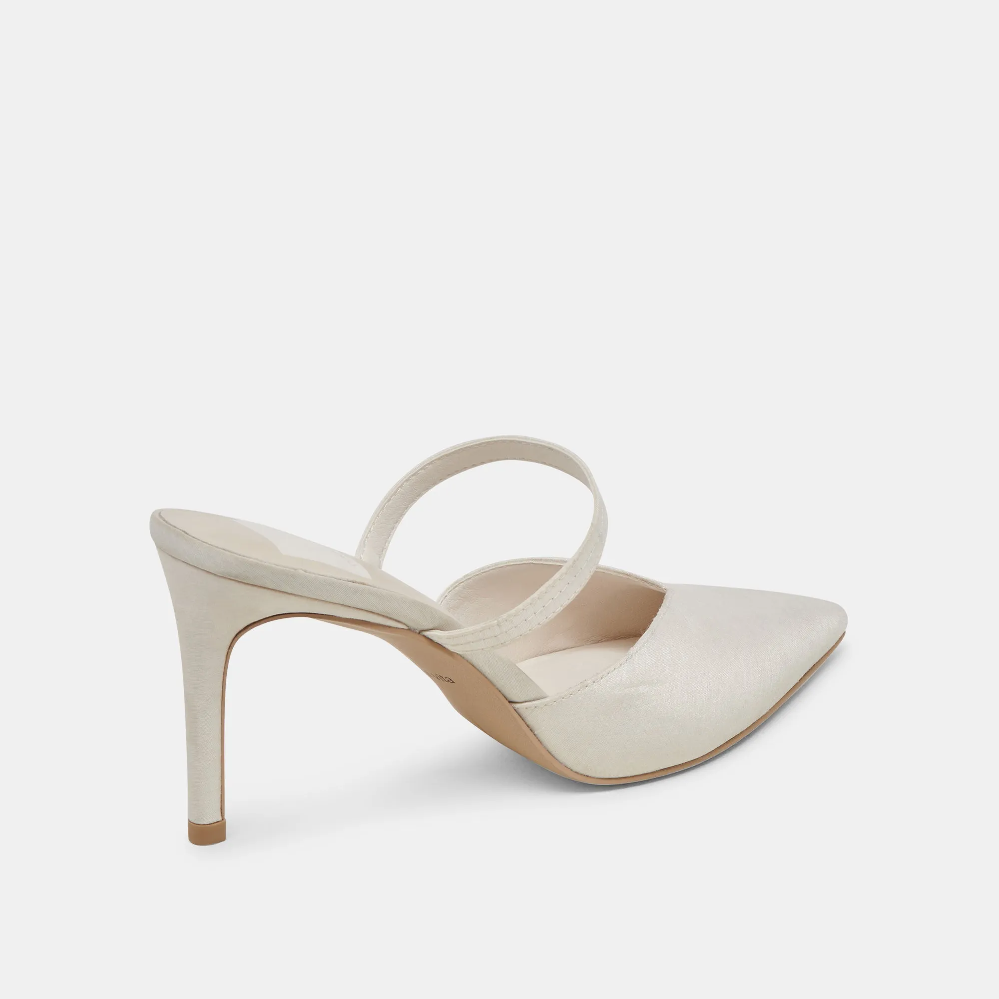 KANIKA HEELS IVORY SATIN Kind Glow Hill Tough