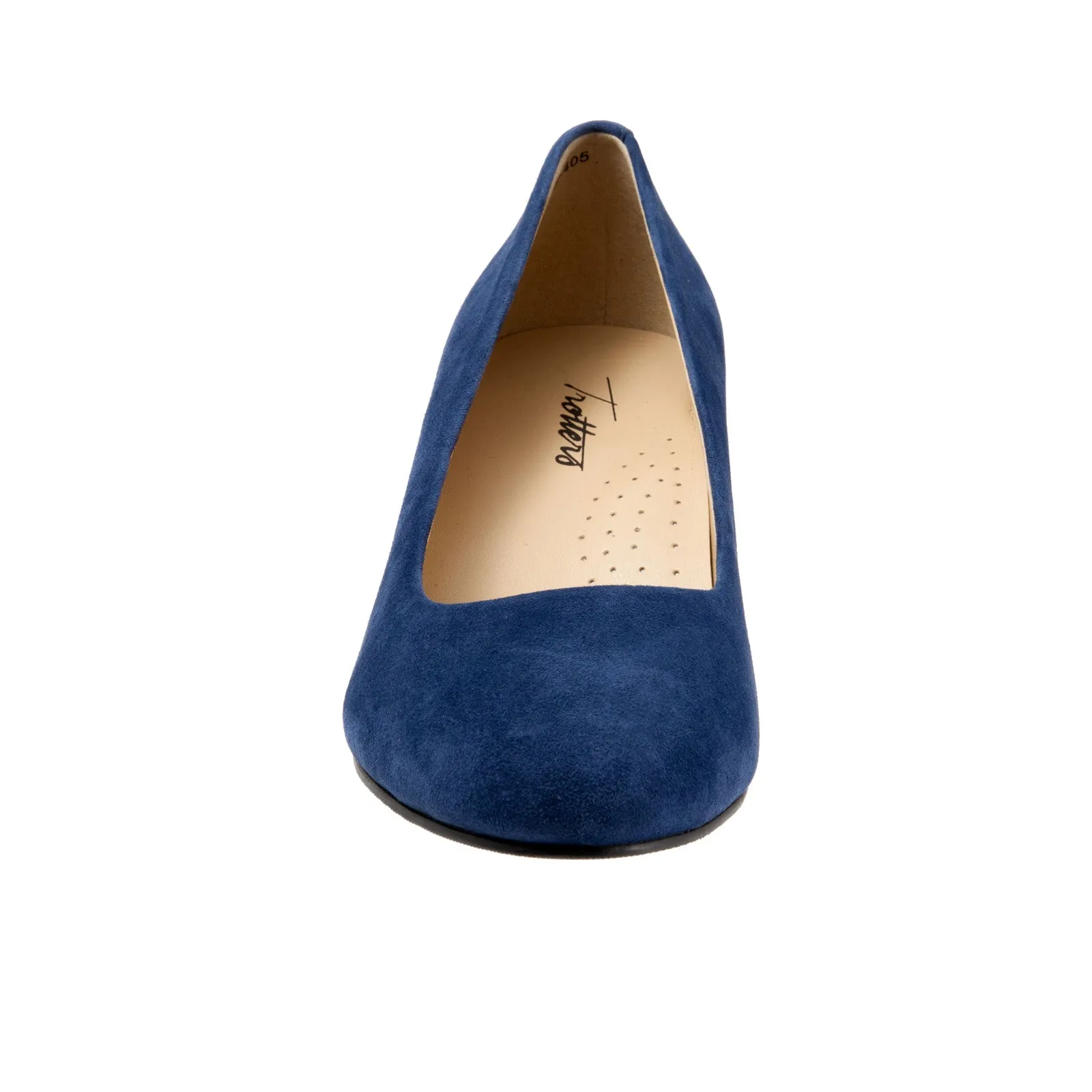 Trotters Fab T1905-405 Womens Blue Leather Slip On Pumps Heels Shoes elegant design