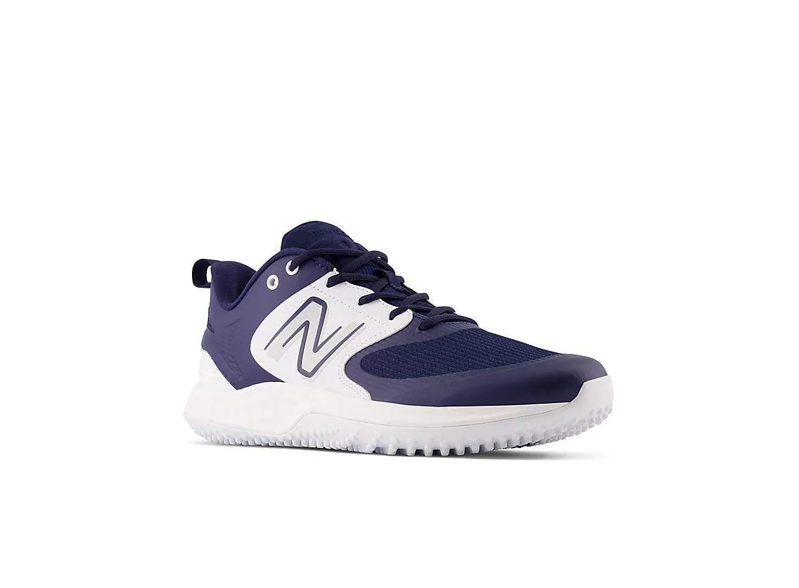 Soccer Field New Balance Men's Fresh Foam 3000 V6 Turf Baseball Shoes - Navy with White - T3000TN6