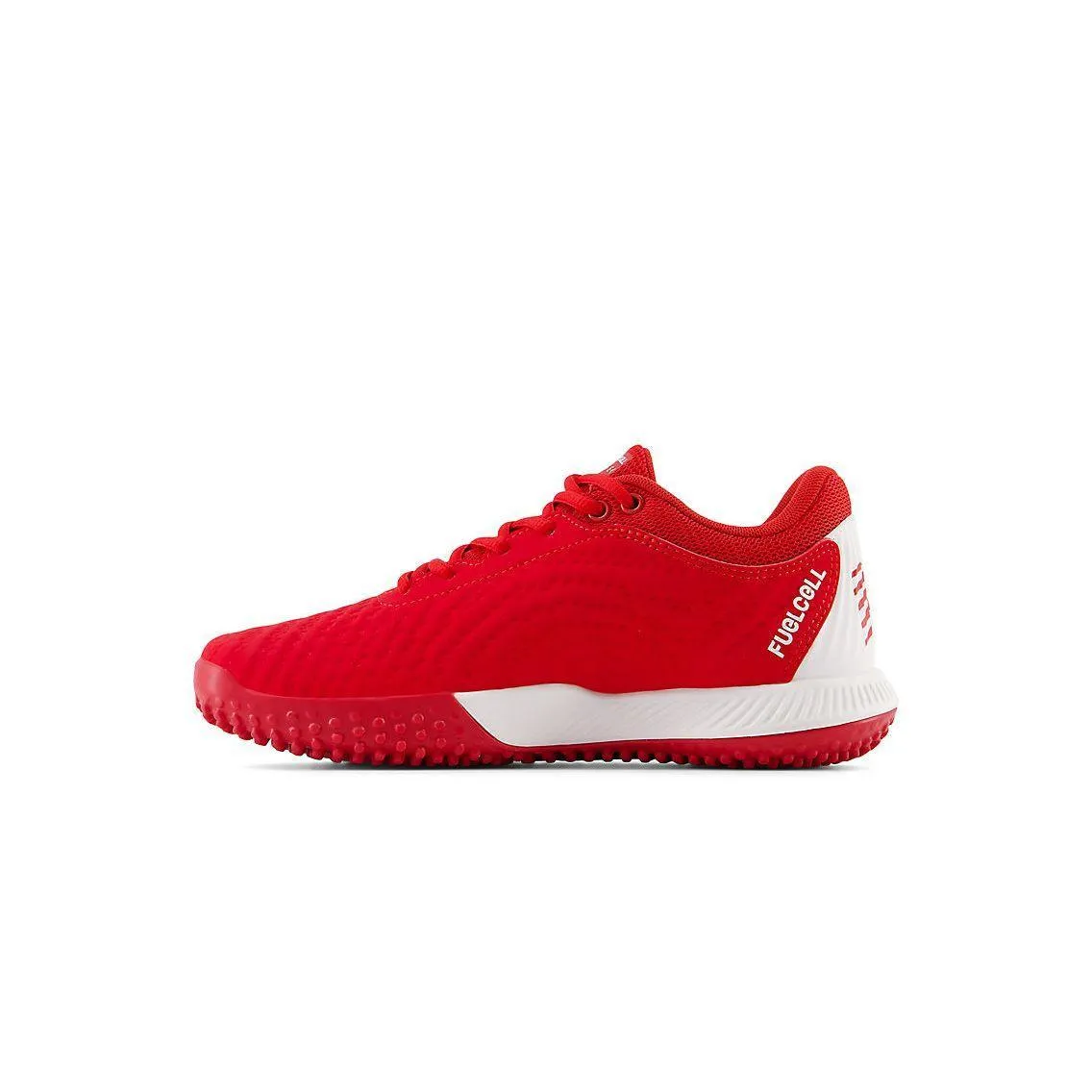 Breathable Lining Run Ready New Balance Women's FuelCell FUSE v4 Turf Trainer Softball Shoes - Team Red/Optic White - STFUSER4