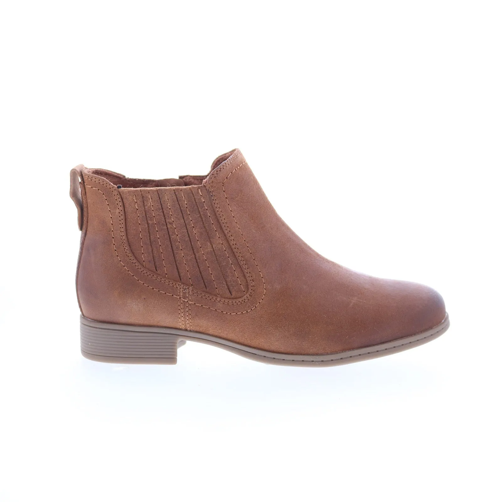 Comfortable Step Minimalist Style Cobb Hill Crosbie Panel CJ2618 Womens Brown Wide Ankle & Booties Boots