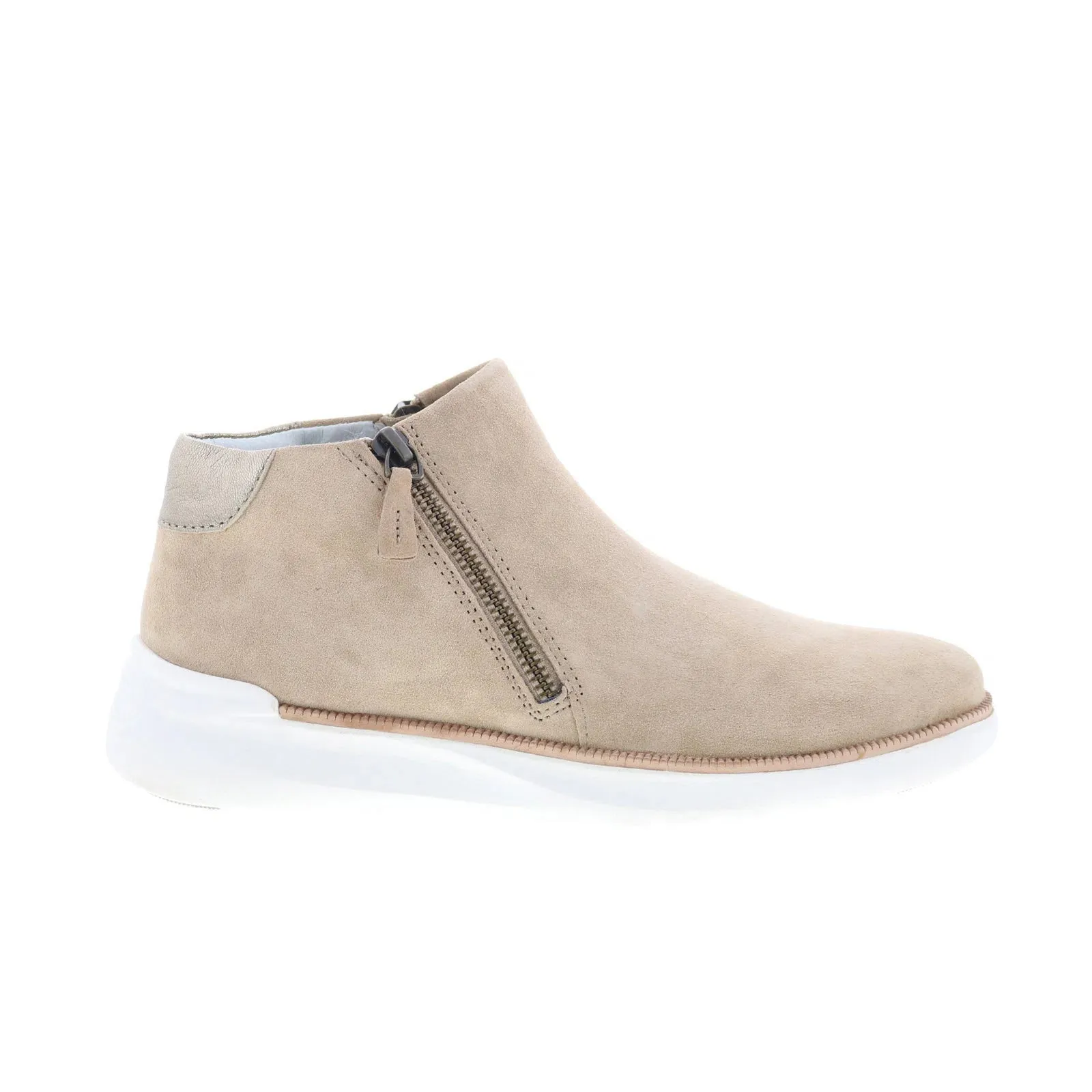 Johnston & Murphy Emery Zip Bootie 78-52403 Womens Beige Ankle & Booties Boots Premium Performance Fashion Show