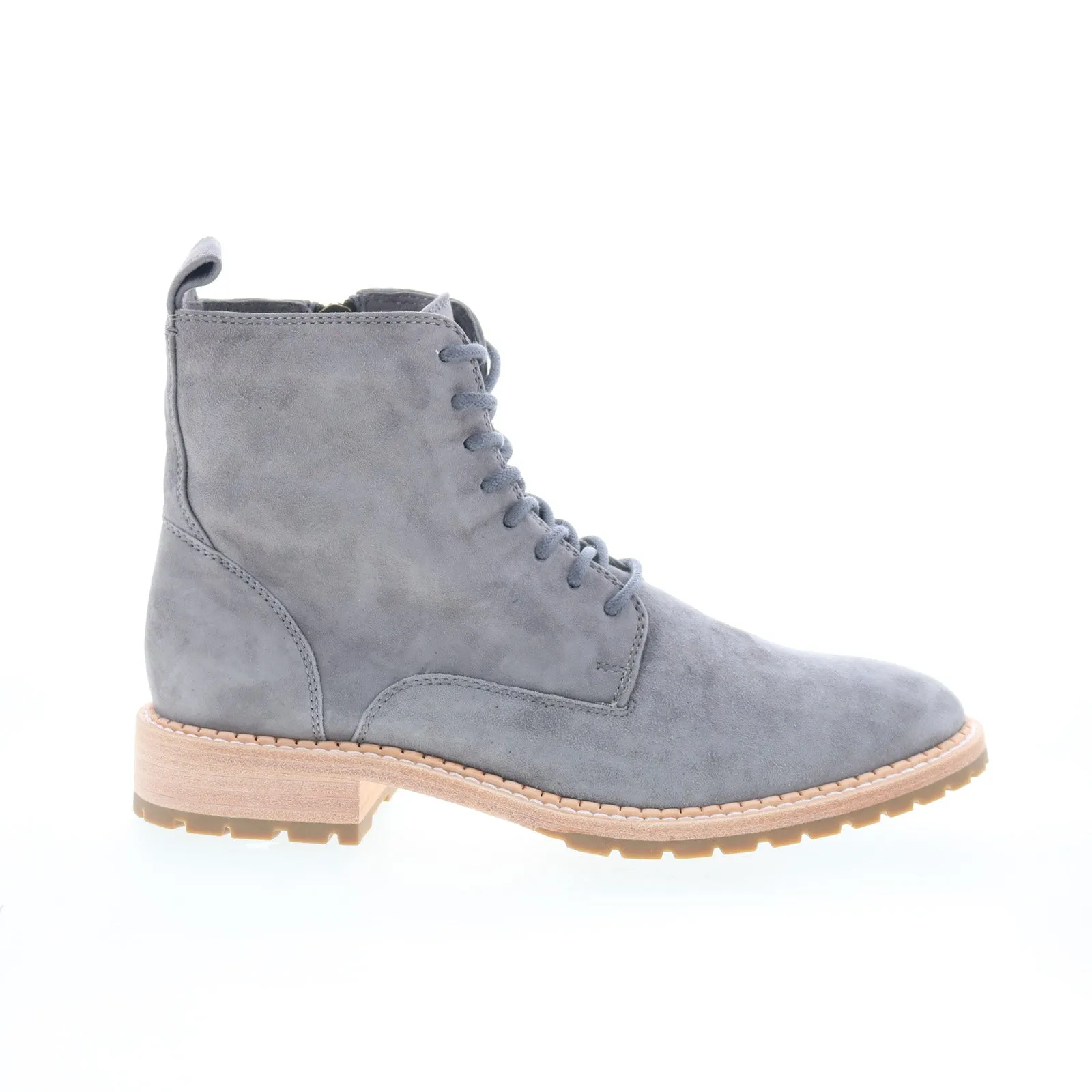 Johnston & Murphy 78-51518 Womens Gray Suede Lace Up Casual Dress Boots Rugged Wear