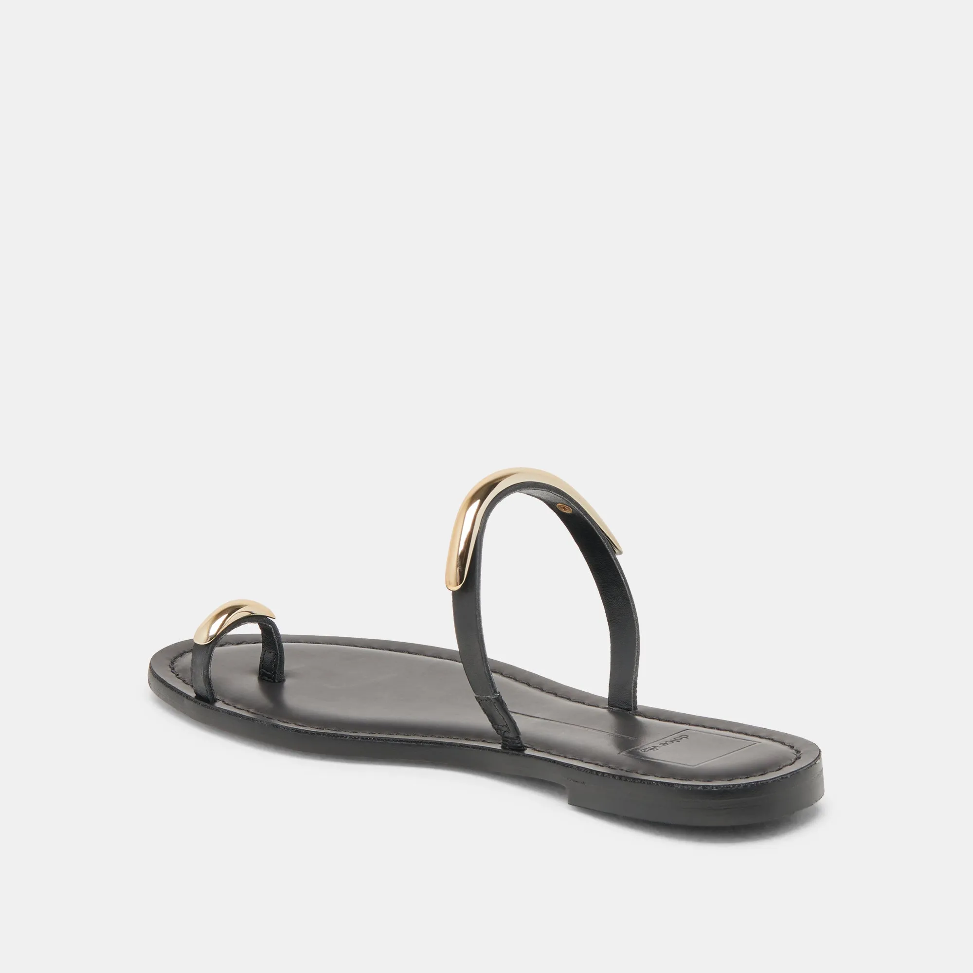 WINK WIDE SANDALS BLACK LEATHER All-day Comfort