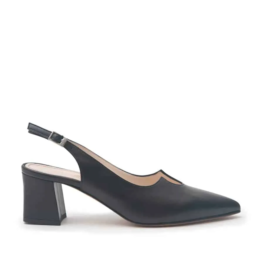 Chunky Wedge Heels VICTORIA SLING-BACK
