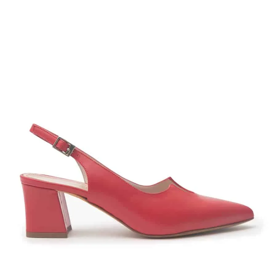 High Top Style Wide Strap Heels VICTORIA SLING-BACK