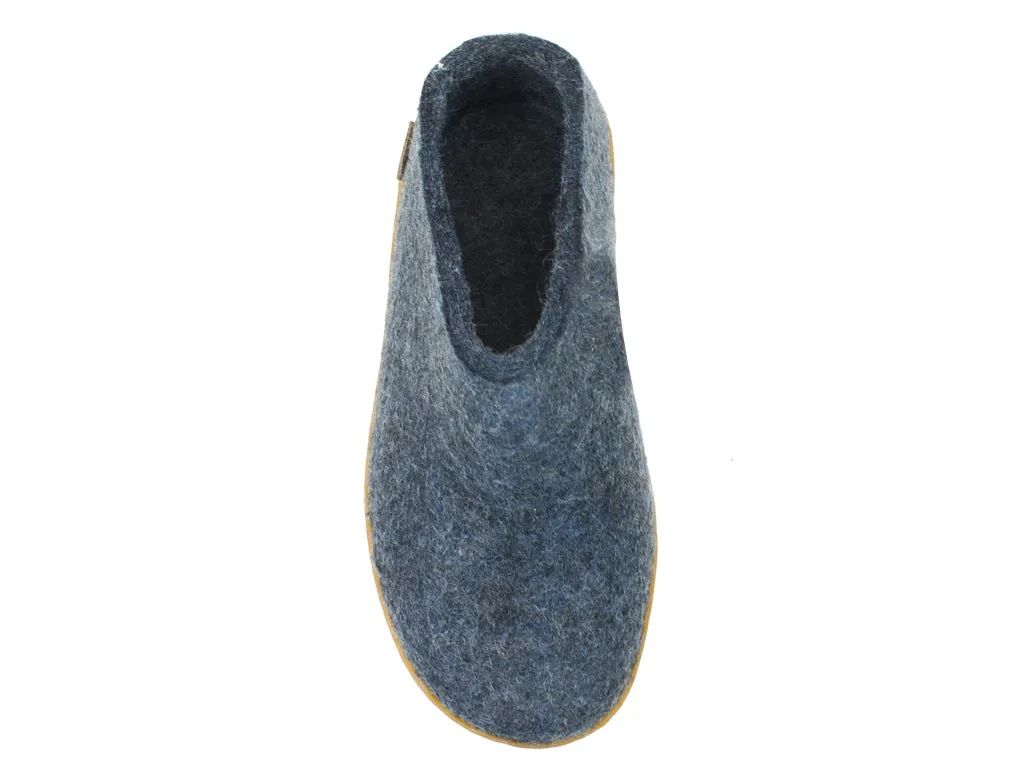 High Comfort Cushioned Glerups Slippers Denim Rubber Sole