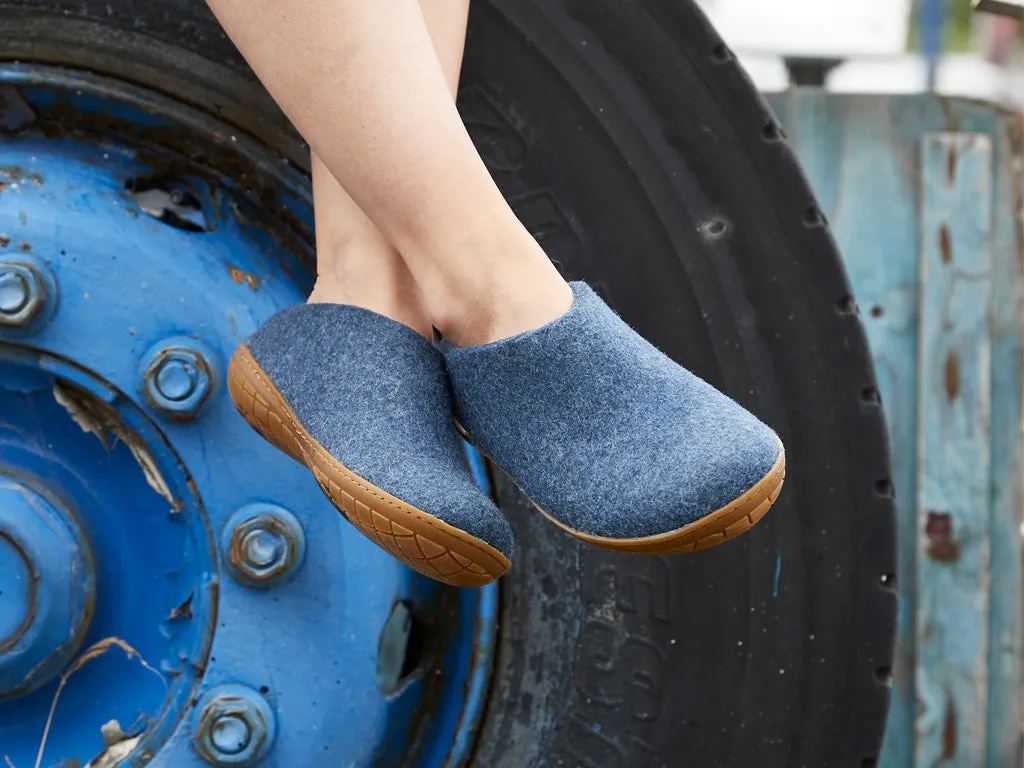 Glerups Slippers Denim Rubber Sole TPU Midsole Beach Ready Fit