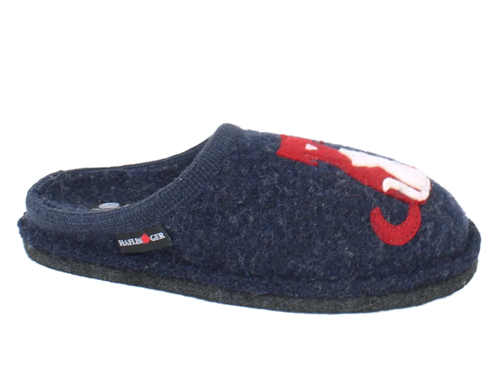 Haflinger Slippers Flair Cat&Dog Blue Long Lasting