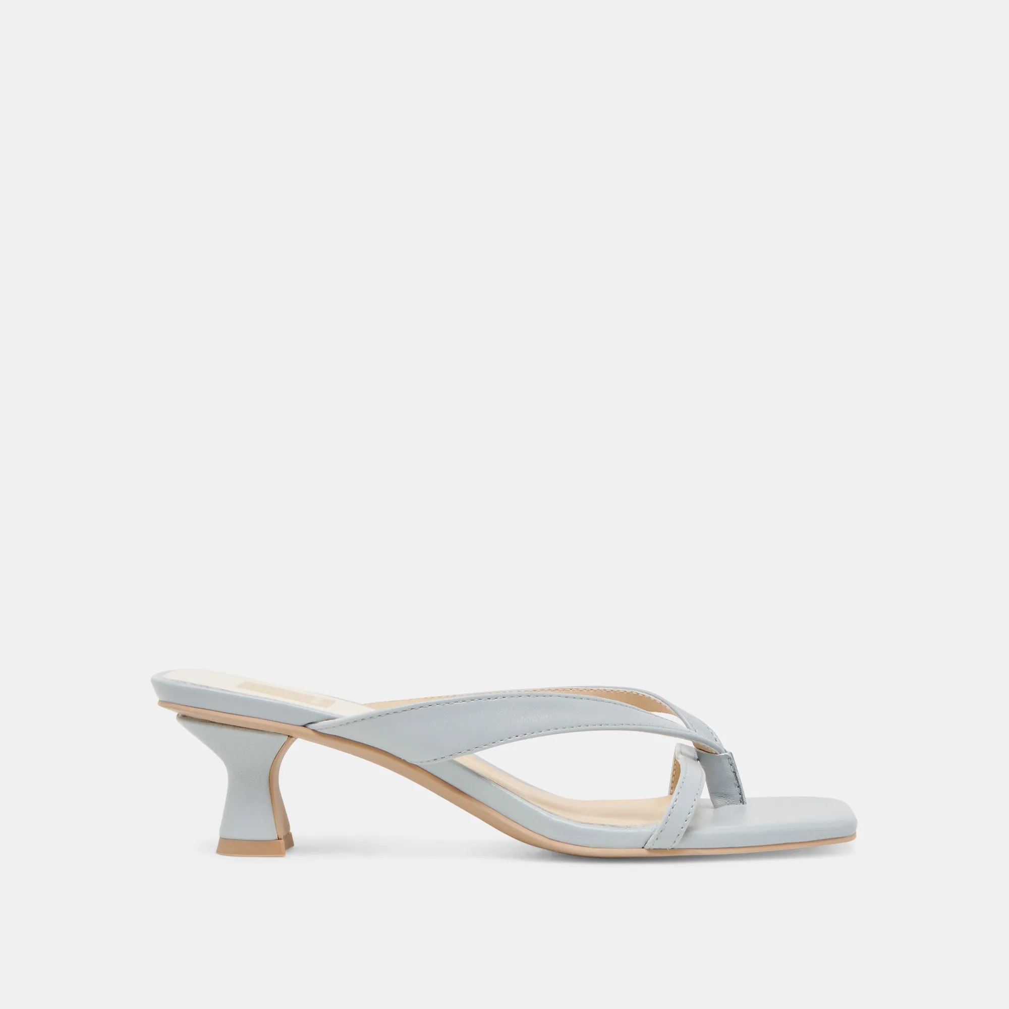BREVEL WIDE HEELS LIGHT BLUE LEATHER Comfort Technology Shockproof