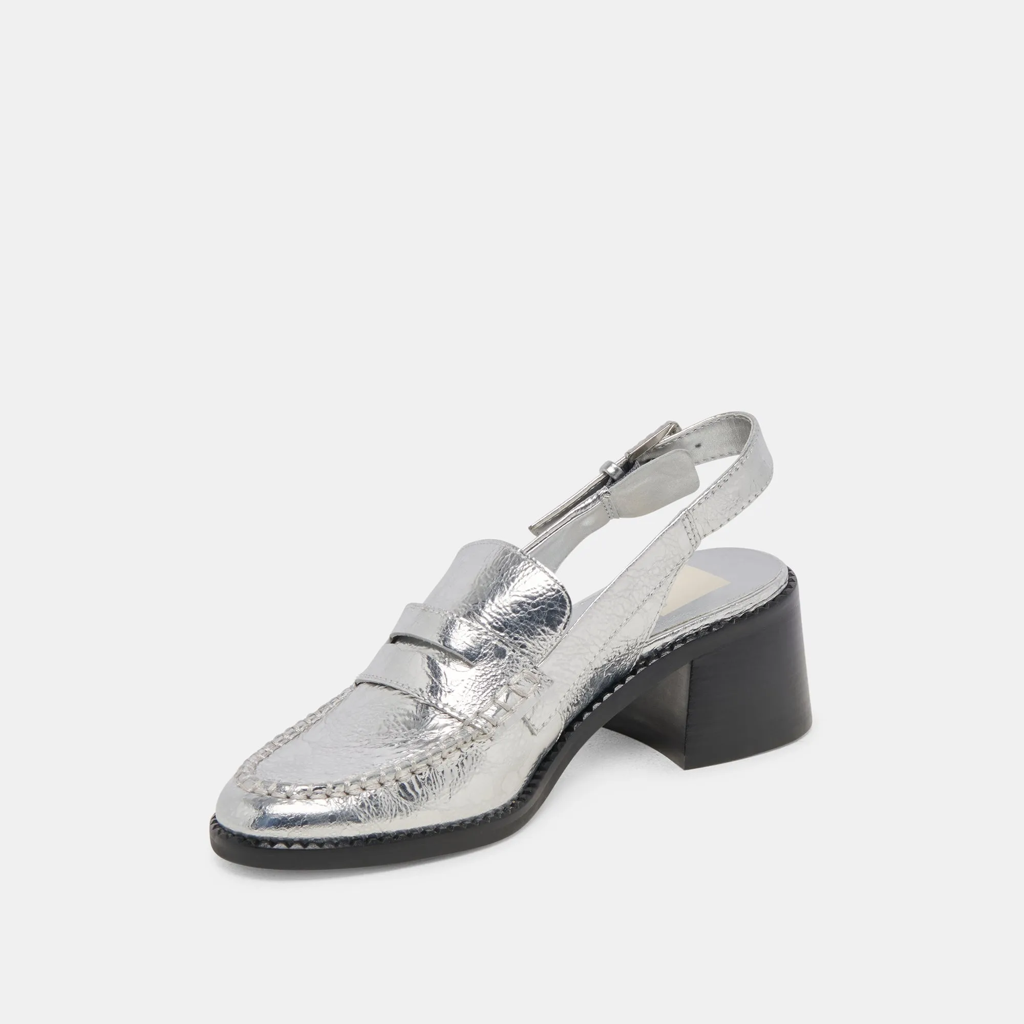 breath easy HARDI HEELS SILVER DISTRESSED LEATHER