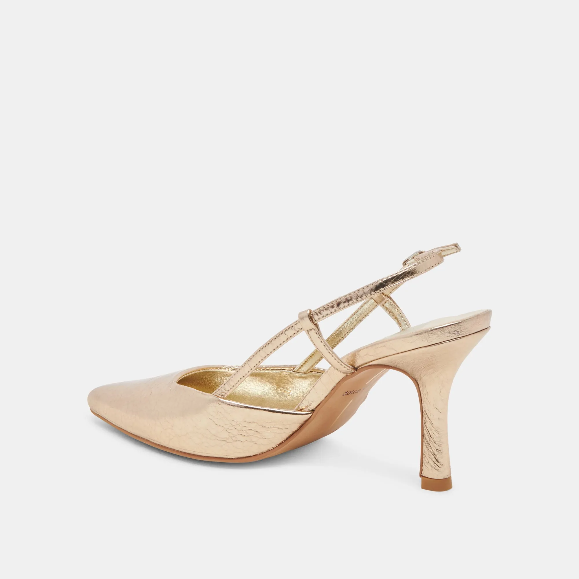 KIM HEELS GOLD DISTRESSED LEATHER Wide fit Pink High Heels