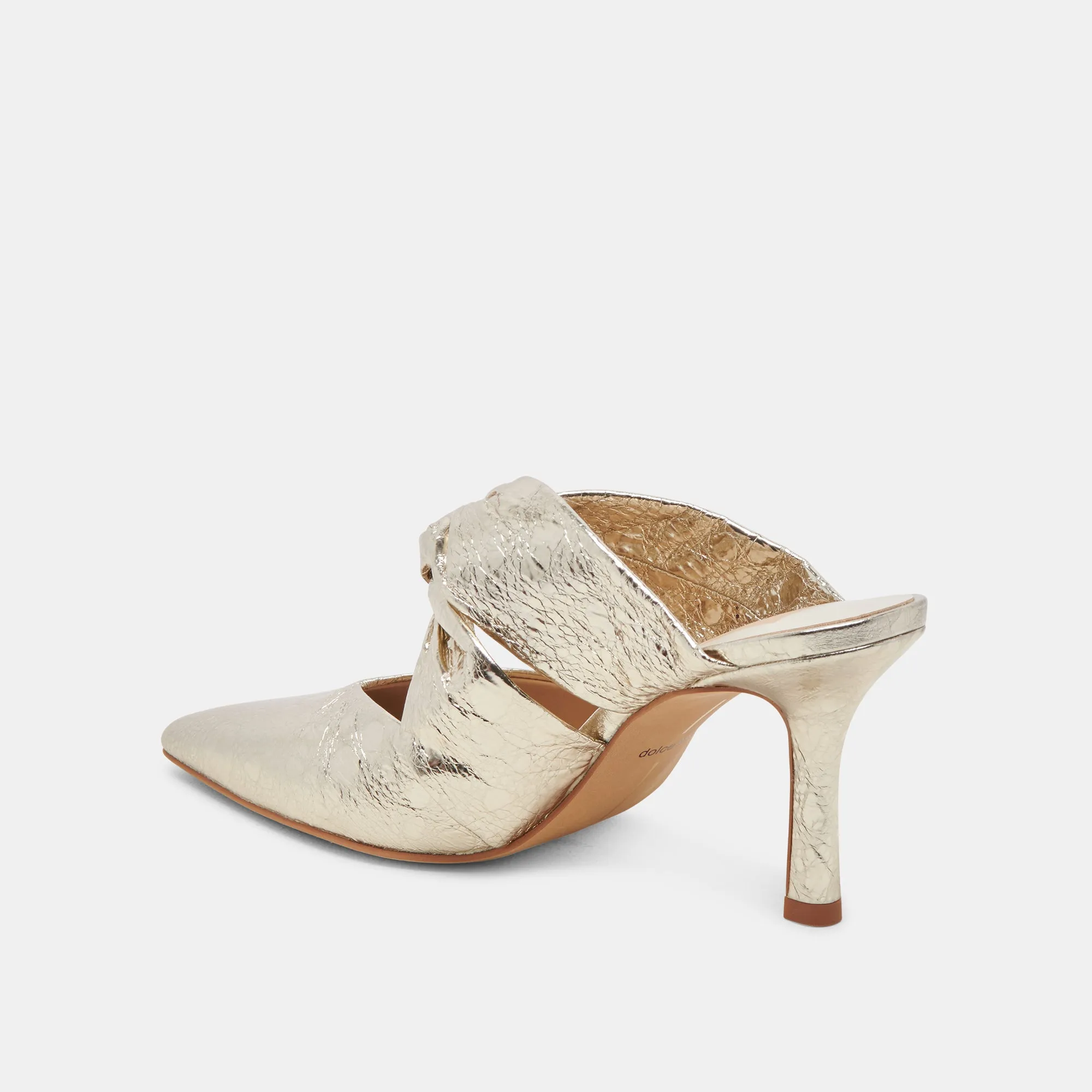 Indoor KELSY HEELS PLATINUM DISTRESSED LEATHER