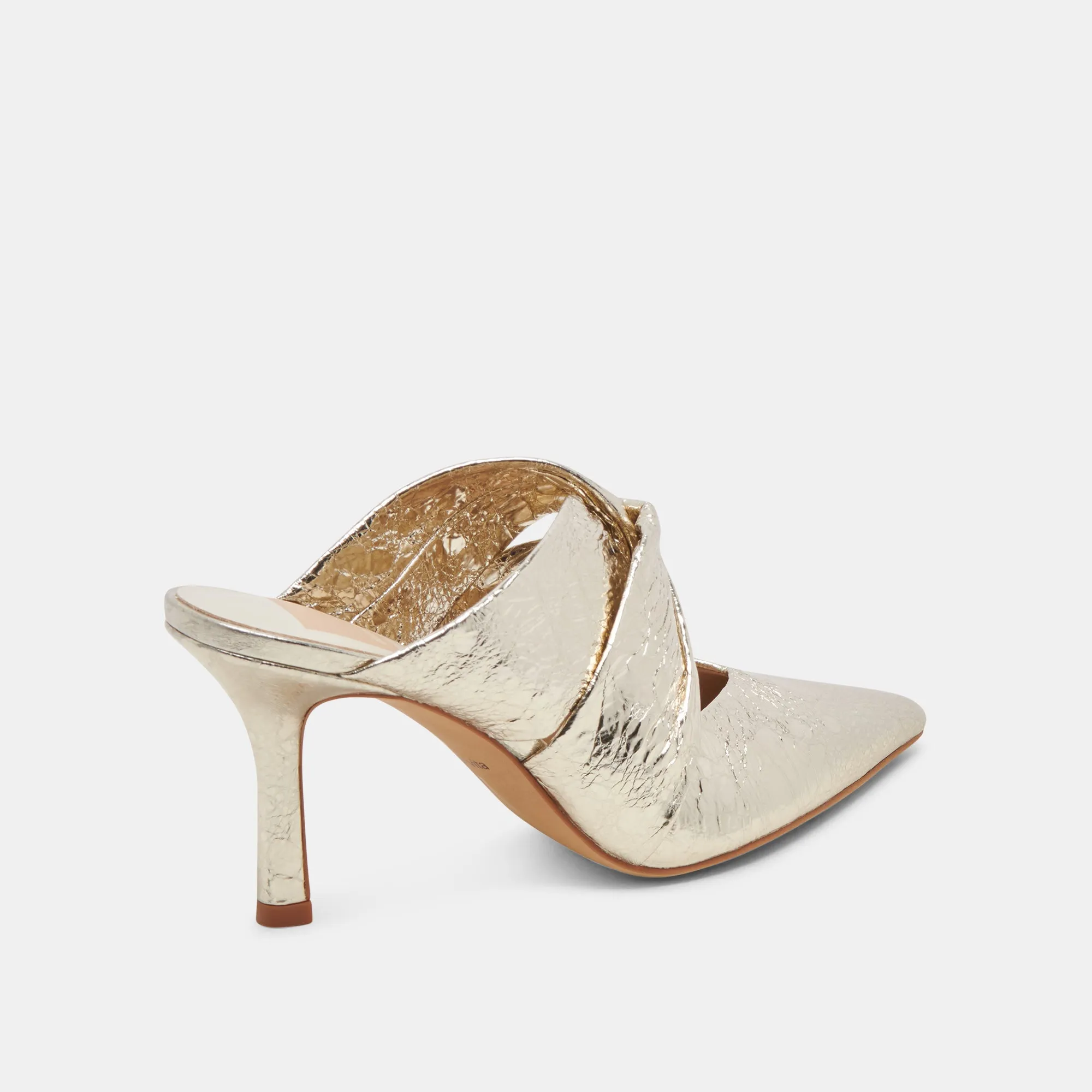Comfort Cushion KELSY HEELS PLATINUM DISTRESSED LEATHER