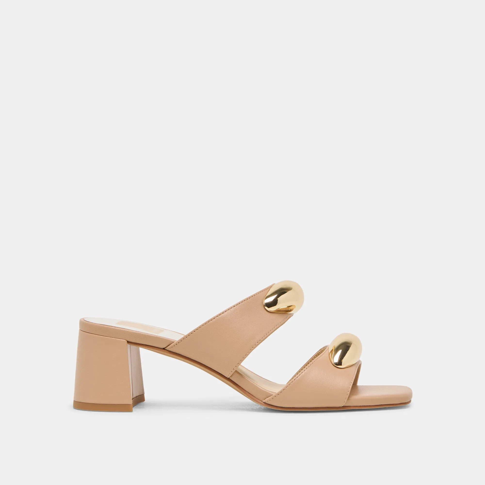 BARNET HEELS LIGHT TAN LEATHER Comfortable Footbed