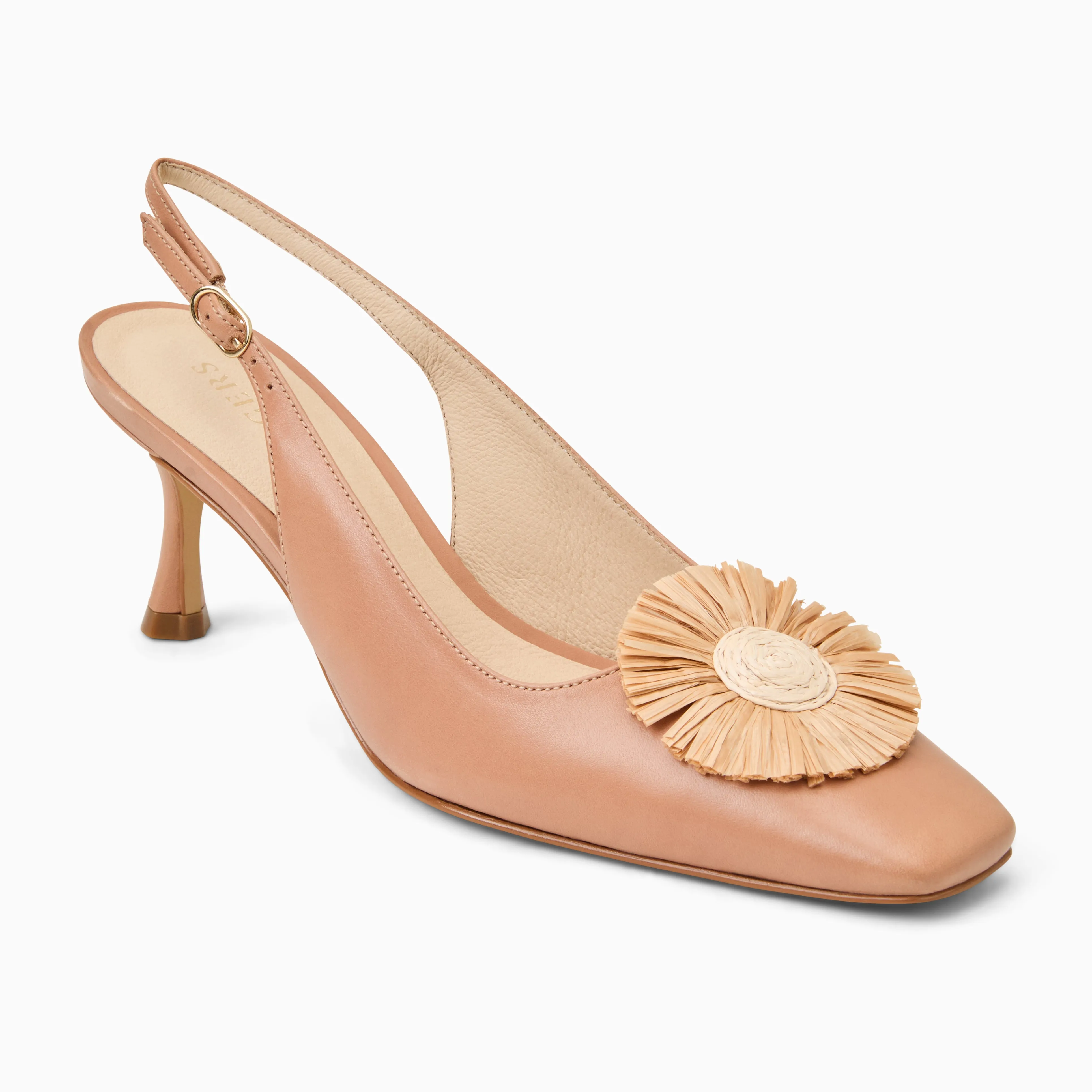 Brynn Sling Back Kitten Heel Slip On Desert Cool