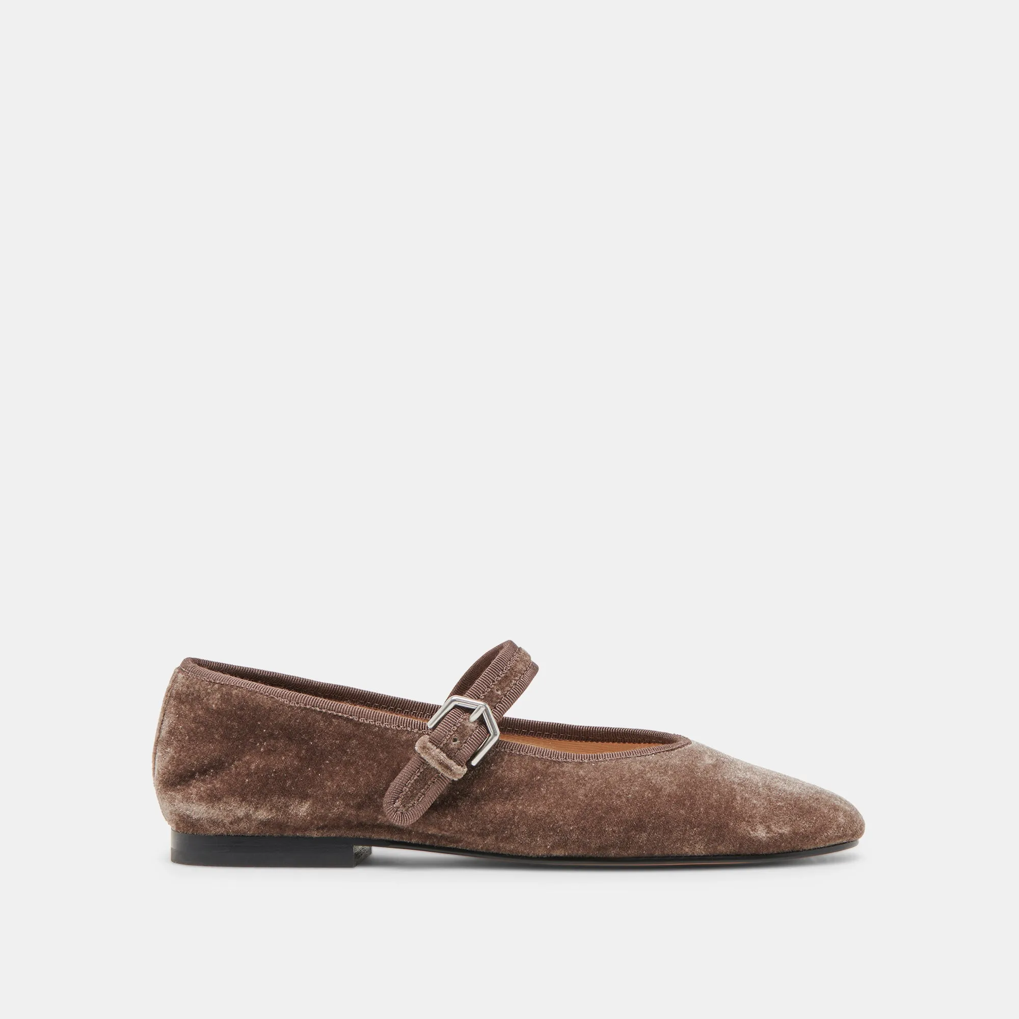 Patio Step Hidden Walk ROSLYN BALLET FLATS SMOKE VELVET