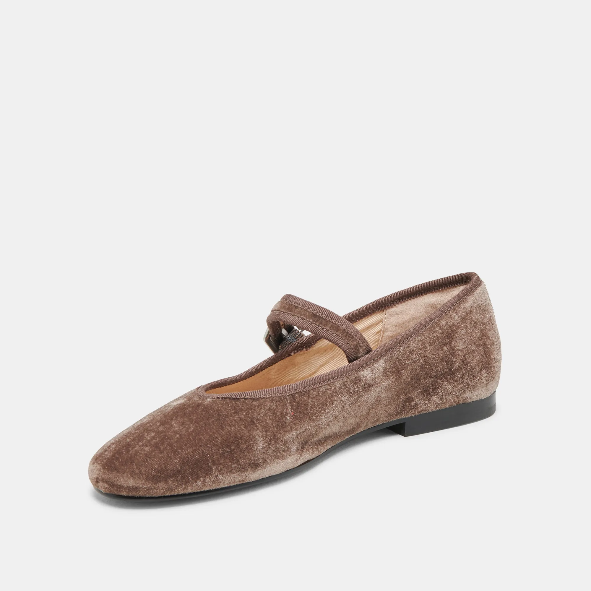 Chill Vibe Brunch Look ROSLYN BALLET FLATS SMOKE VELVET