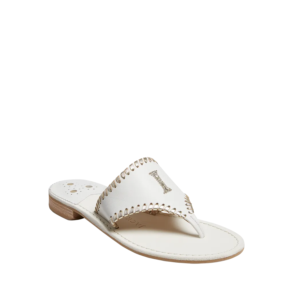 Zip Up Flexible Design I DO Embellished Sandal