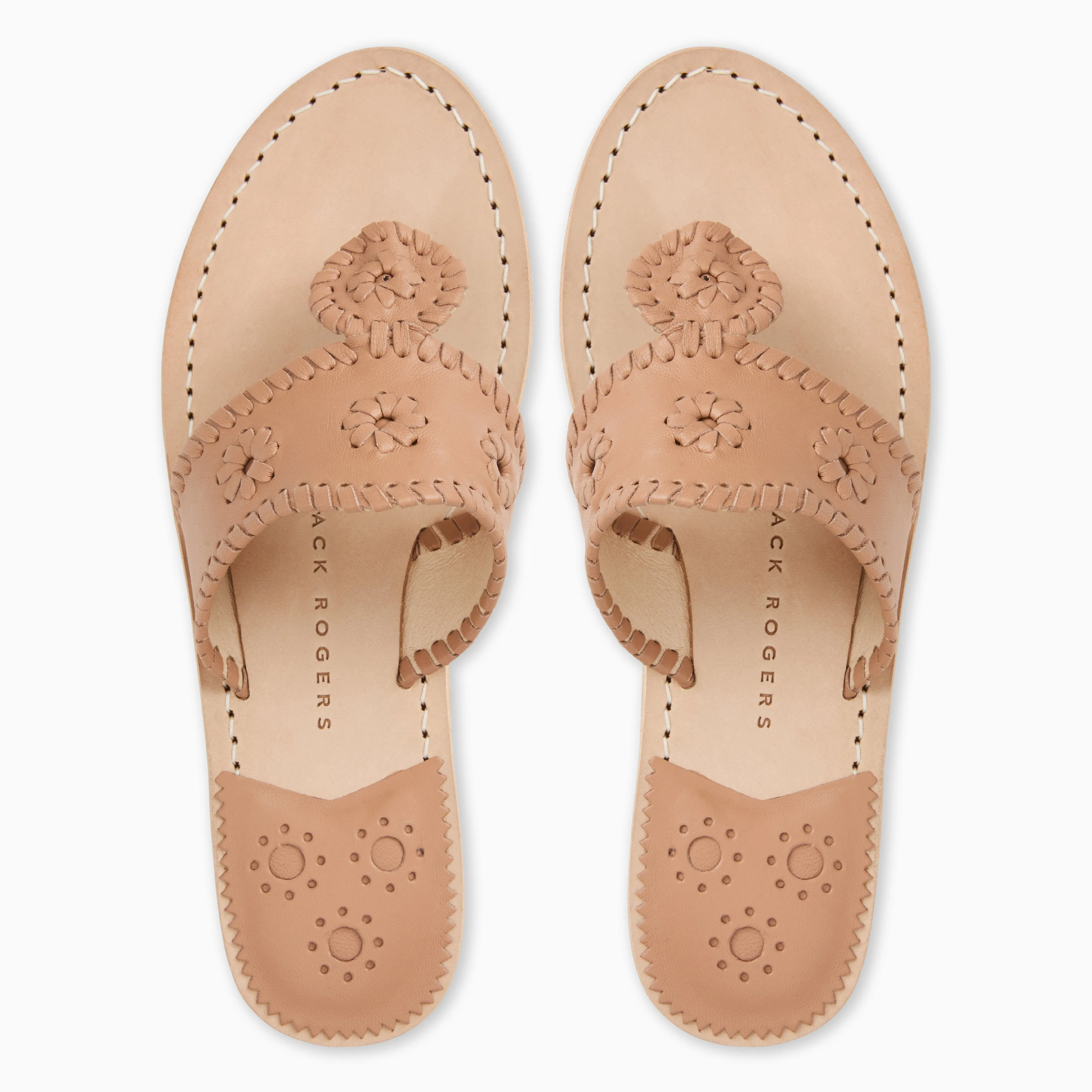Jacks Leather Flat Sandal Tone Play