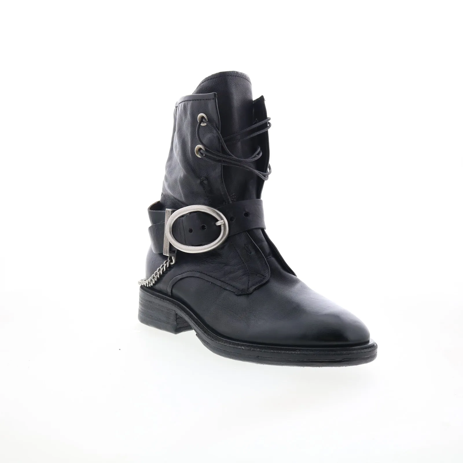 Western Style Weekend Hike A.S. 98 Faust Womens Black Leather Zipper Casual Dress Boots