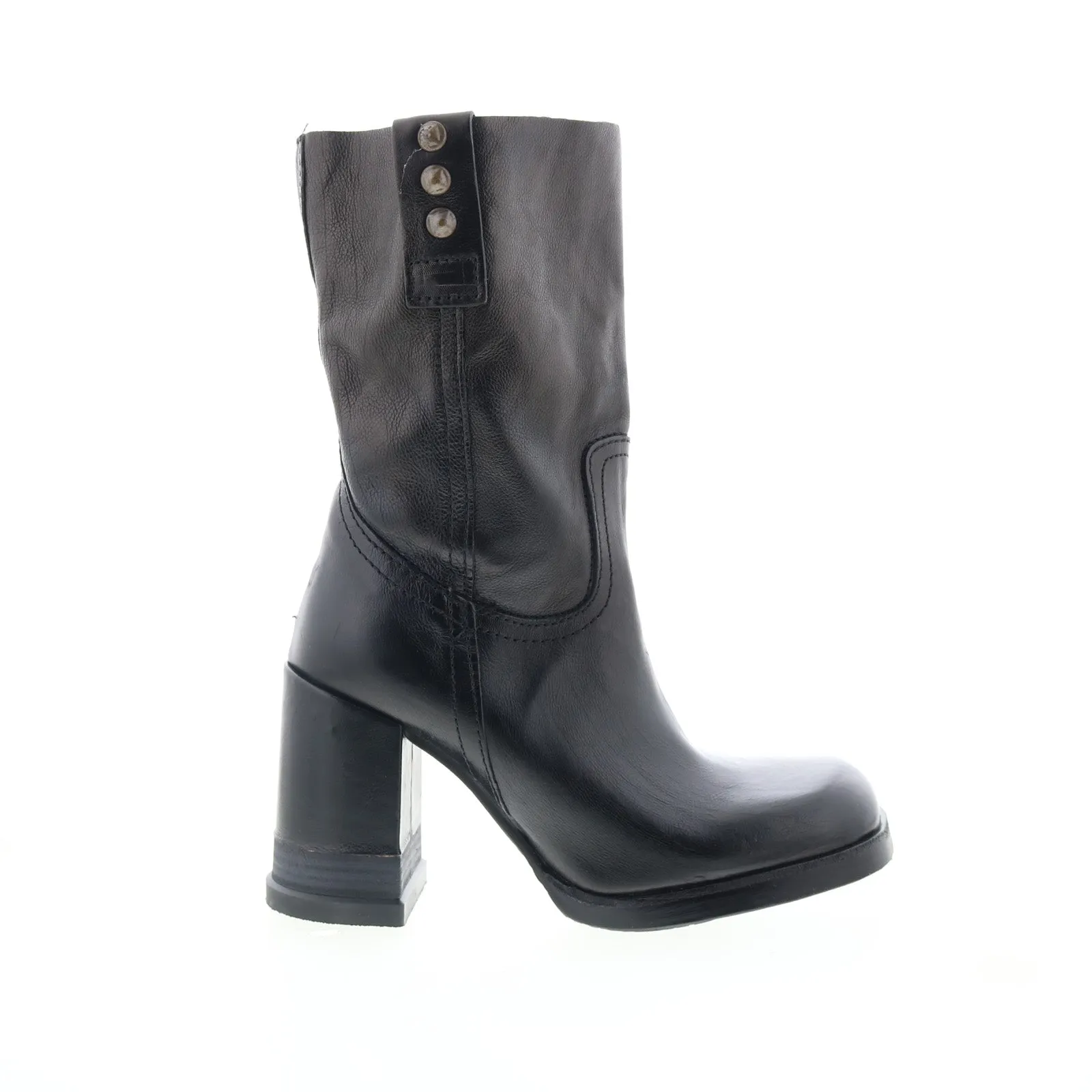 A.S. 98 Lyam Womens Black Leather Slip On Casual Dress Boots Fashion Statement Outdoor Tested