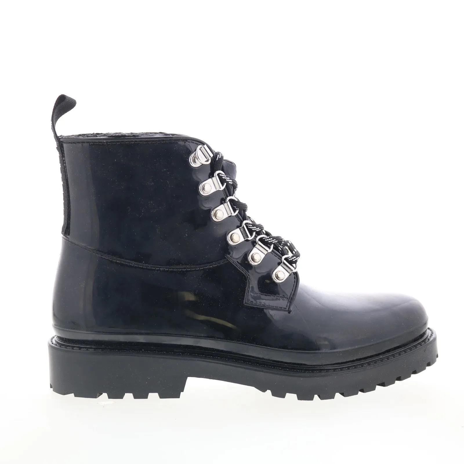 Rubber Outsole All-Season Wear Calvin Klein Eloy KCELOY Womens Black Synthetic Lace Up Casual Dress Boots