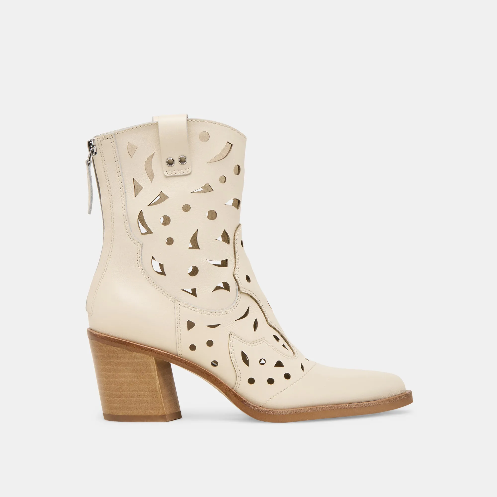 Comfortable Grip ZENOBI BOOTIES OFF WHITE LEATHER