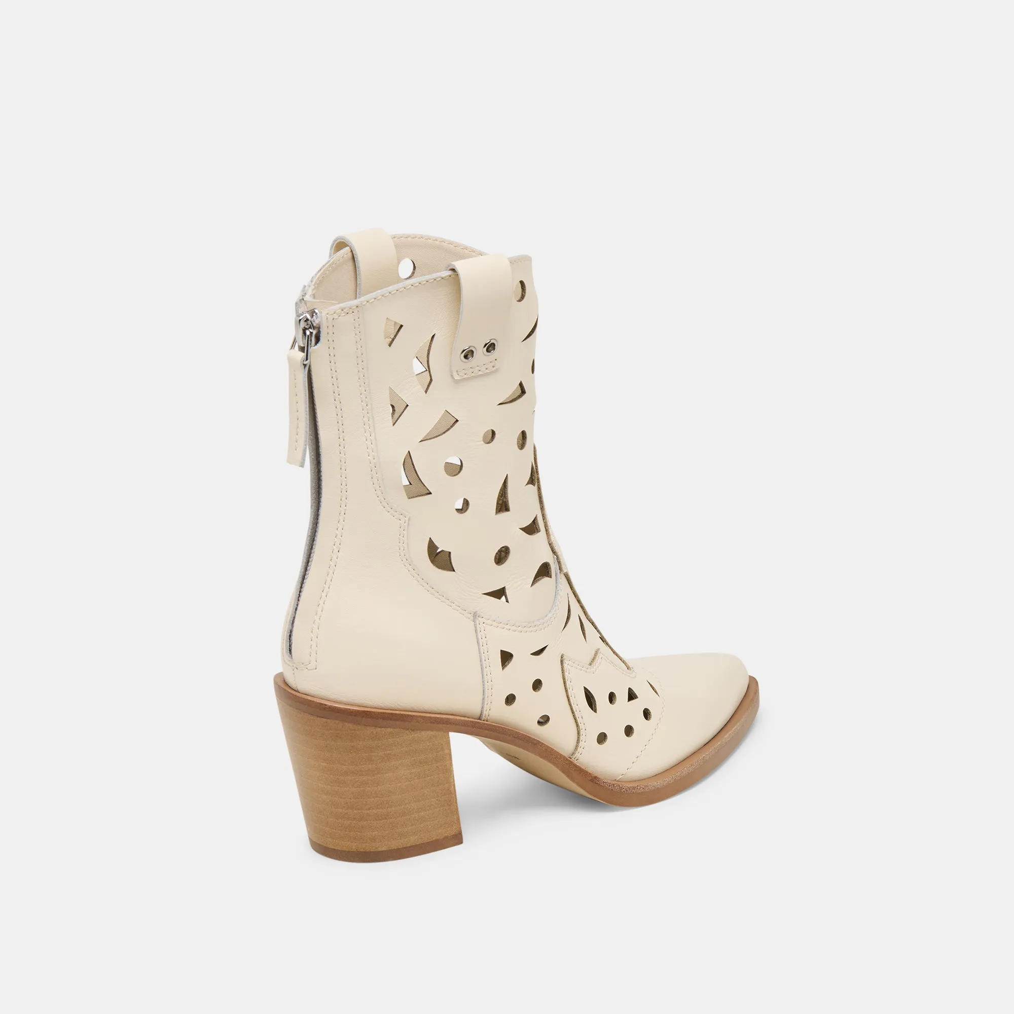 Slim Profile ZENOBI BOOTIES OFF WHITE LEATHER