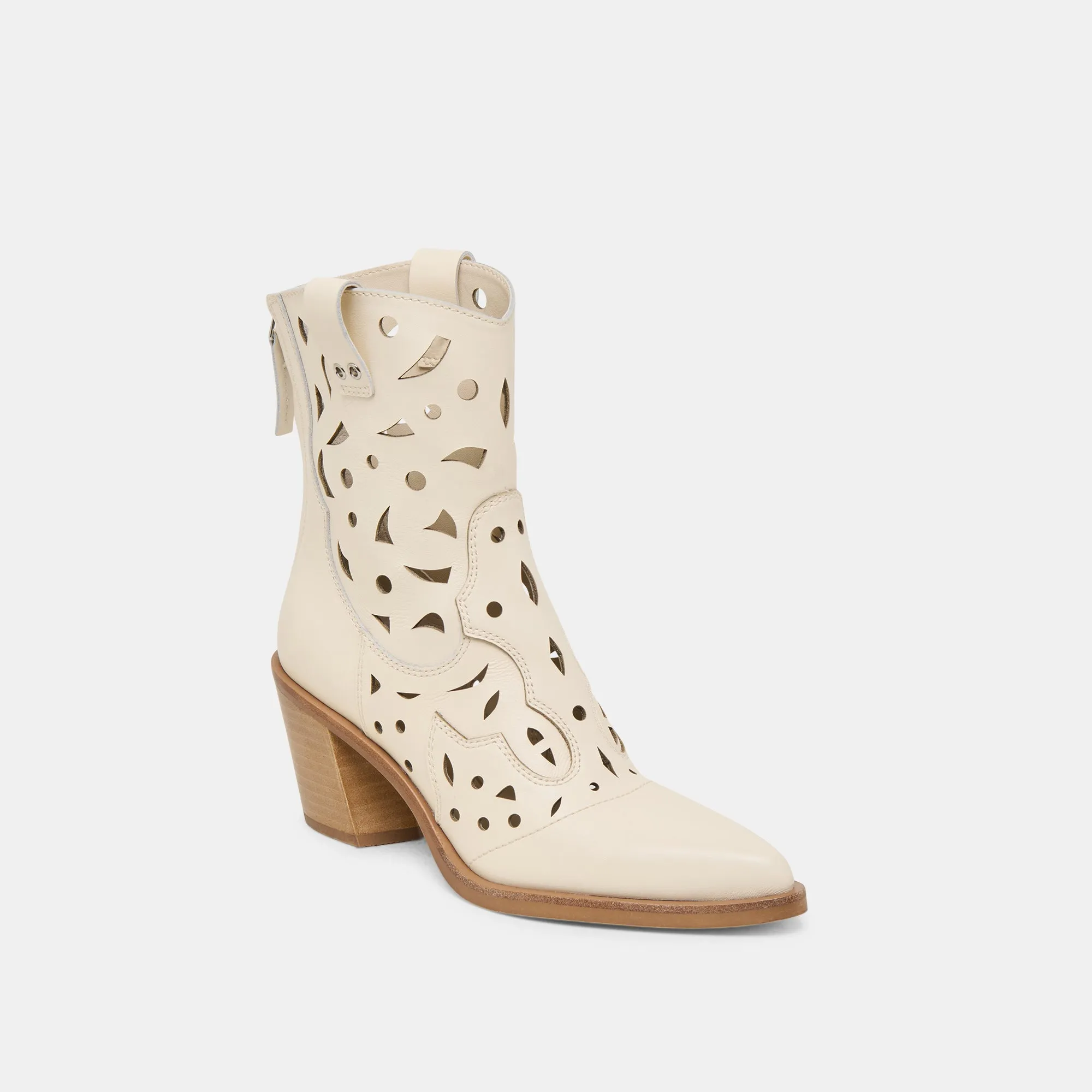 ZENOBI BOOTIES OFF WHITE LEATHER Trendsetting Style