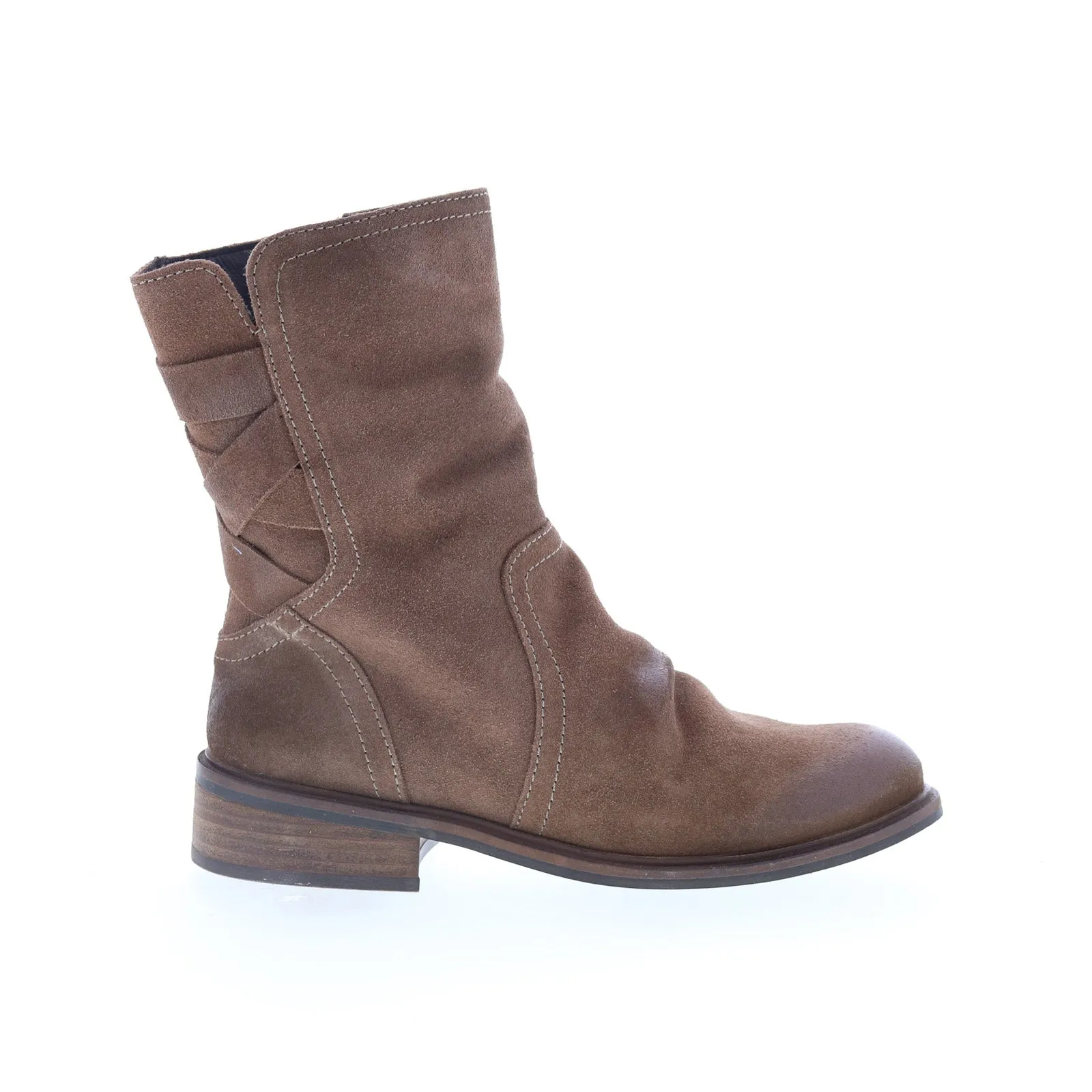 Cozy And Warm Miz Mooz Demy Womens Brown Suede Zipper Casual Dress Boots