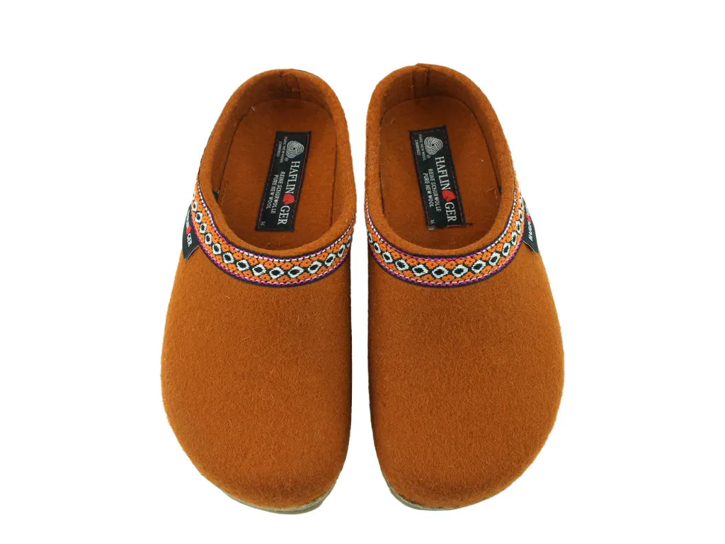 Haflinger Clogs Grizzly Franzl Pumpkin Travel Light