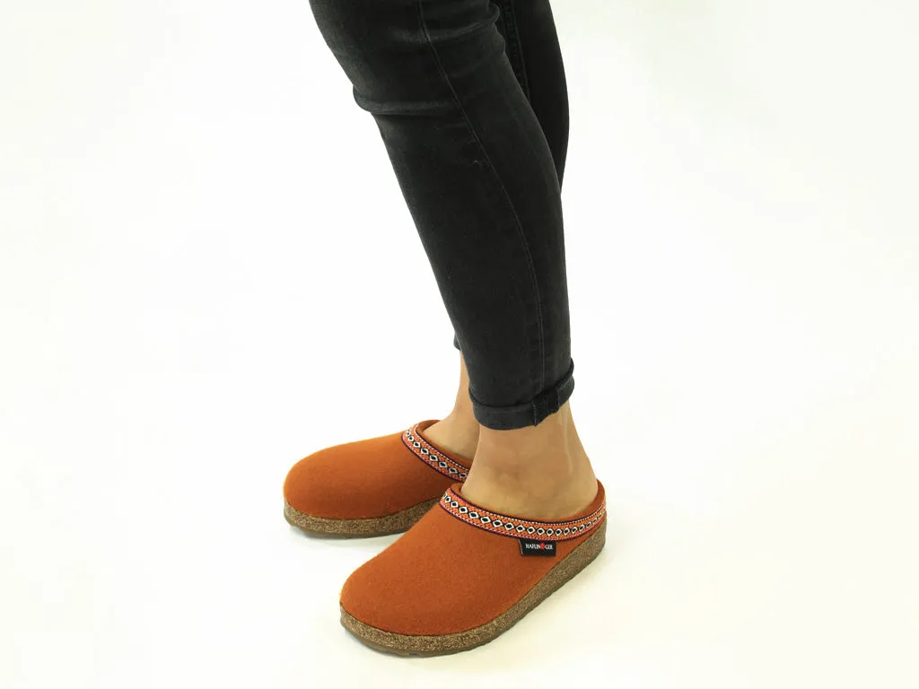 Strap Mode Haflinger Clogs Grizzly Franzl Pumpkin