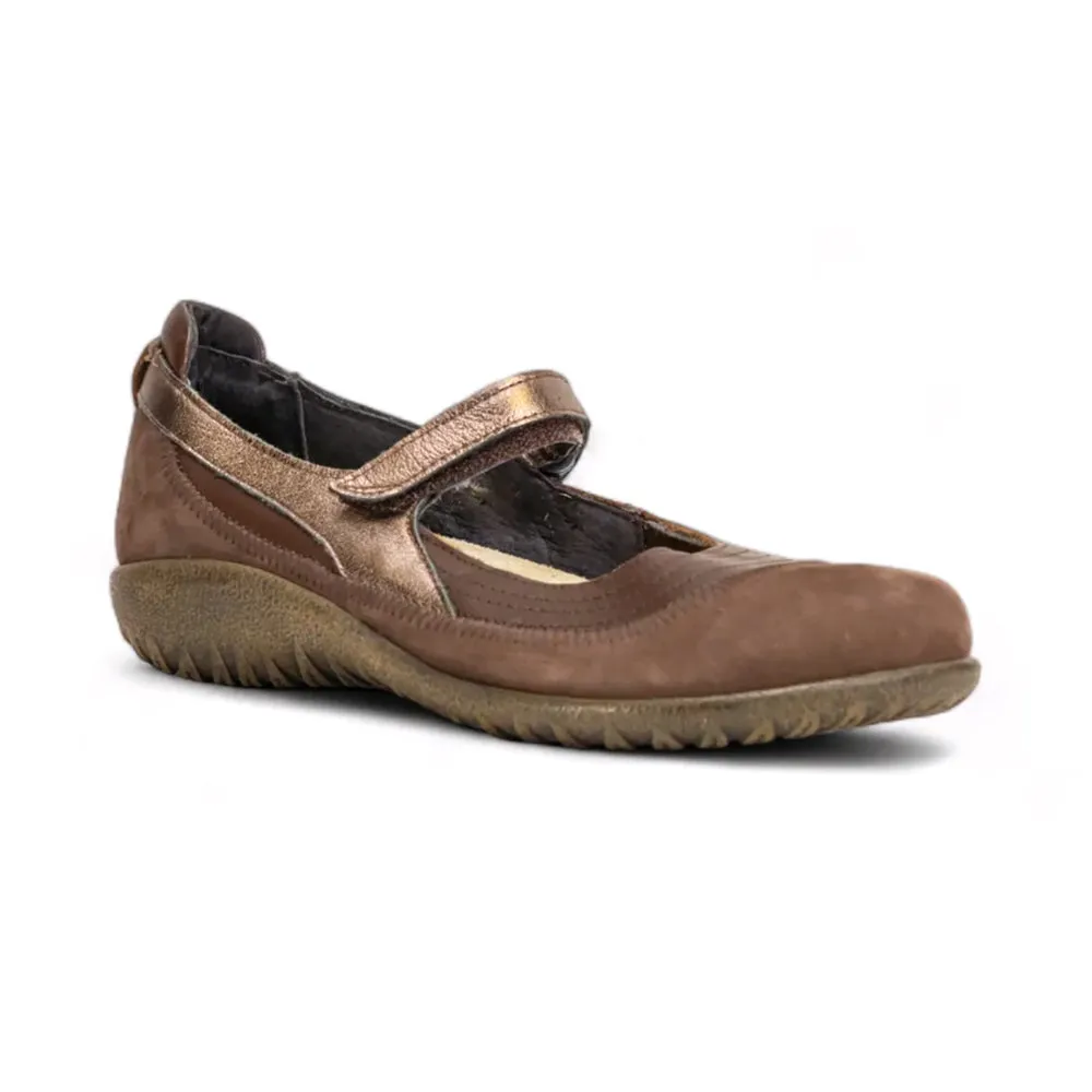 Kirei  (11042) - Toffee Brown Leather Abrasion resistant Bright Gold