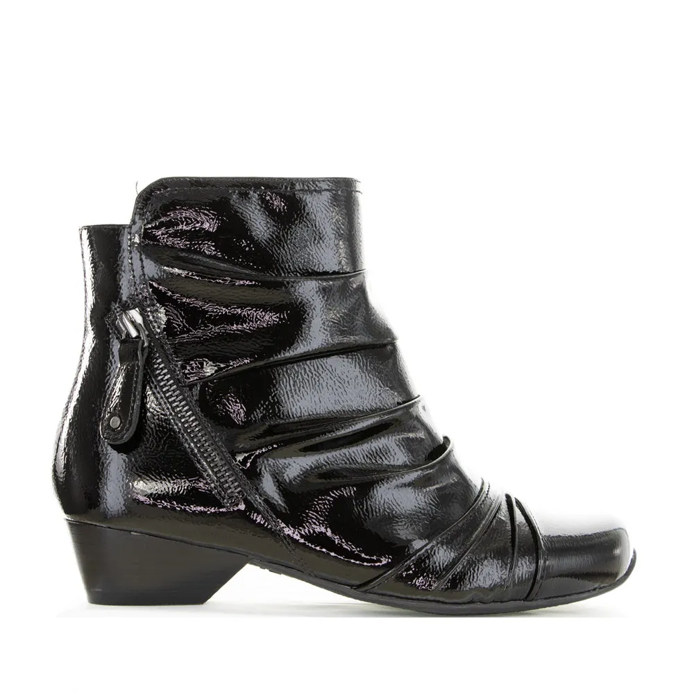 ZIERA CAMRYN BLACK PATENT Comfort Padding Cactus Cool