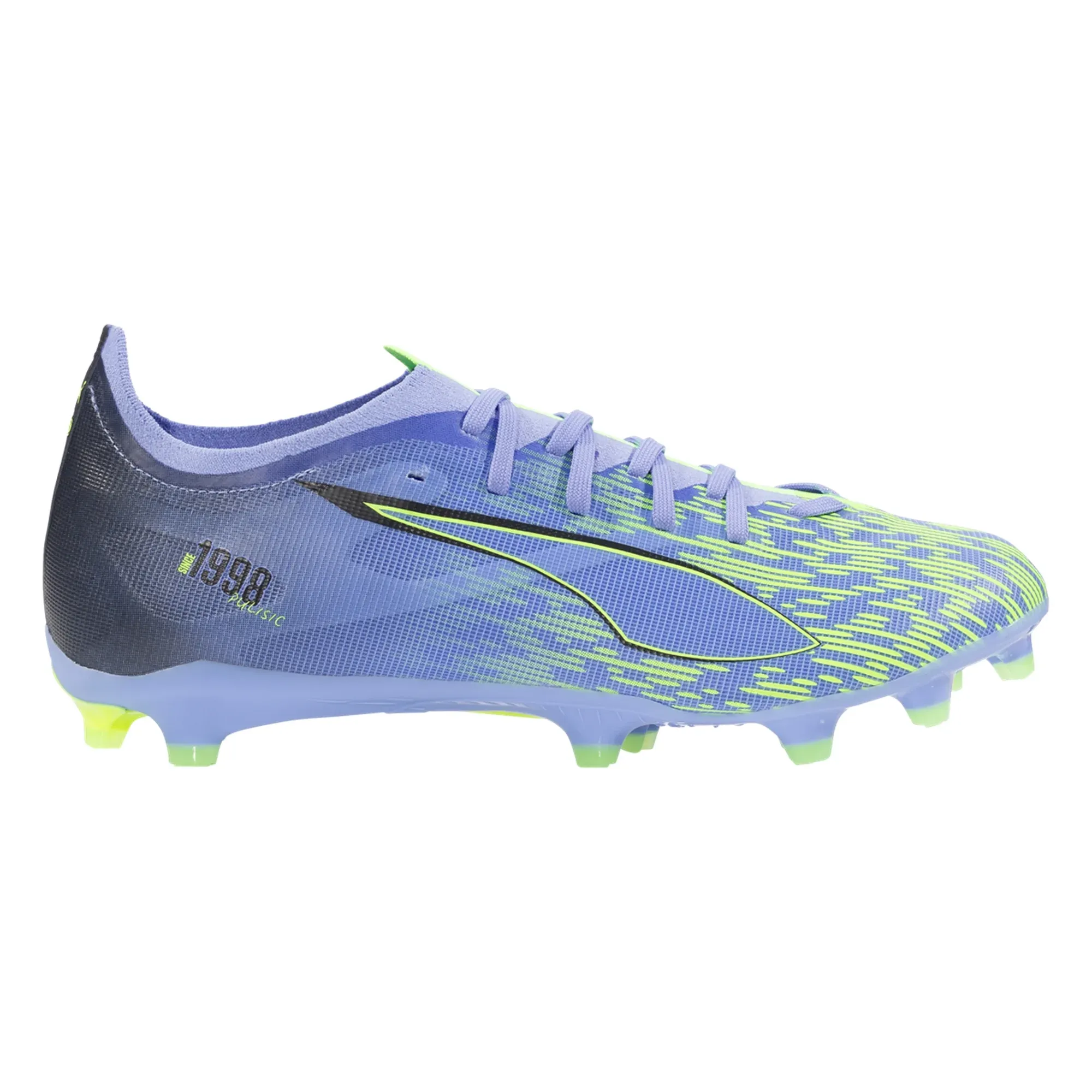 Puma Ultra 5 Match Chasing FG Soccer Cleats (Elektro Purple/Green Glare) Foot Lock Fitness routine