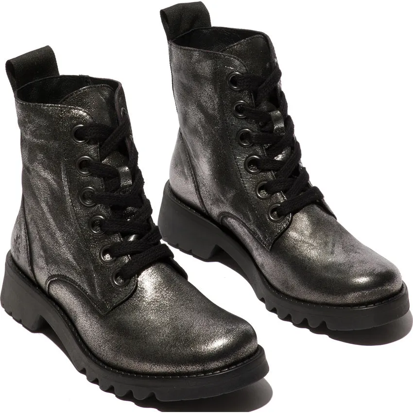FLY LONDON RAGI SILVER Functional Build synthetic leather
