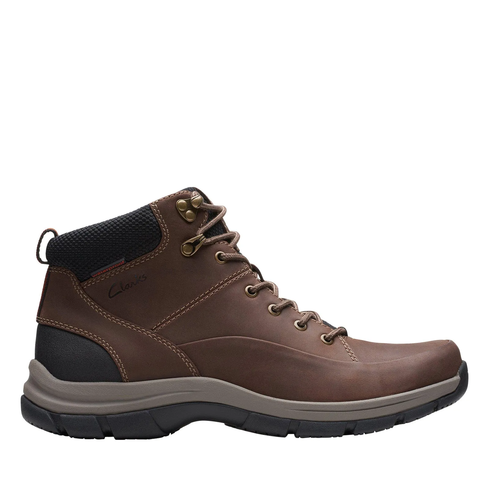 Clarks Walpath Mid 26174618 Mens Brown Leather Casual Dress Boots Art Gallery