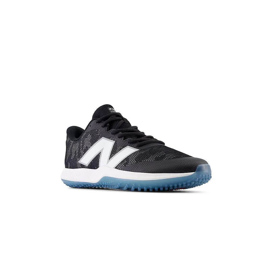 Adaptive Support Workout Friendly New Balance Men's FuelCell 4040 V7 Turf Baseball Shoes - Black / Optic White / Ice Blue - T4040BK7