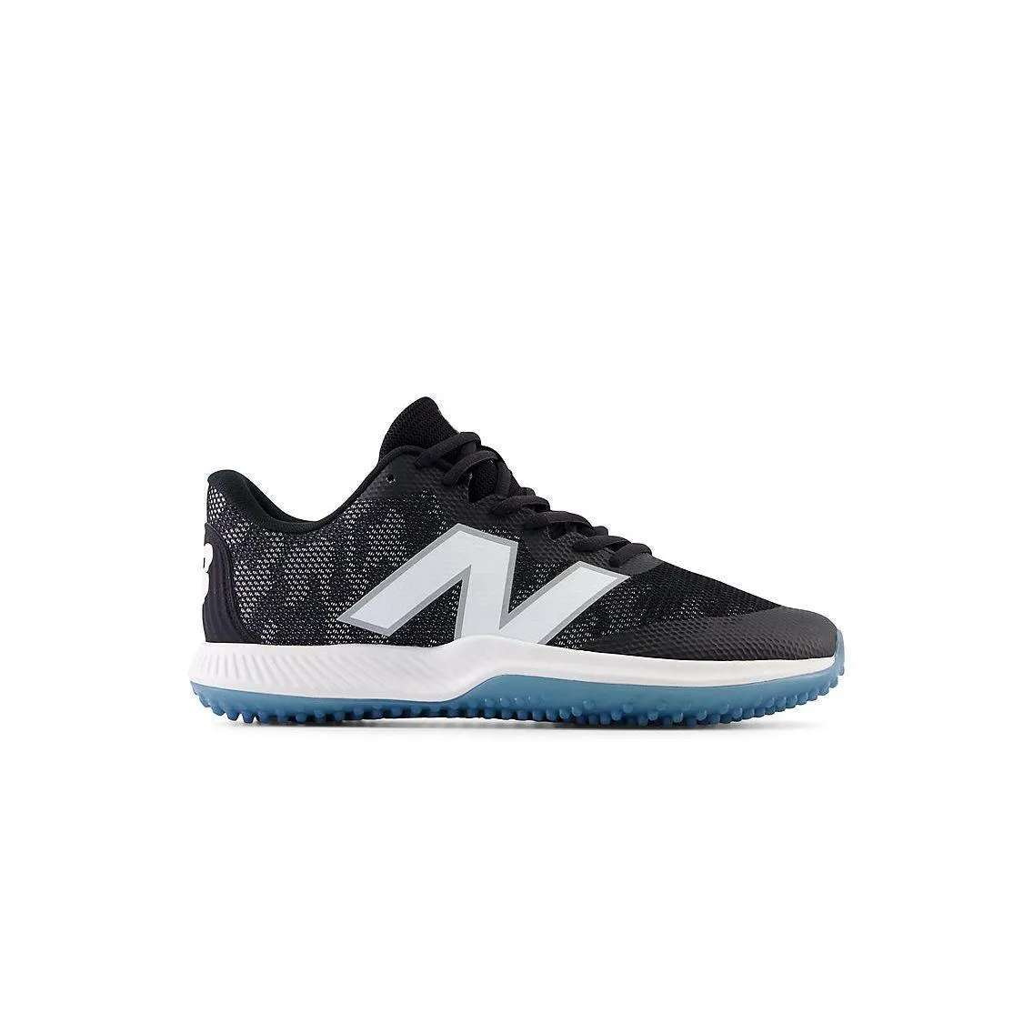 All-Weather Performance Modern Aesthetic New Balance Men's FuelCell 4040 V7 Turf Baseball Shoes - Black / Optic White / Ice Blue - T4040BK7