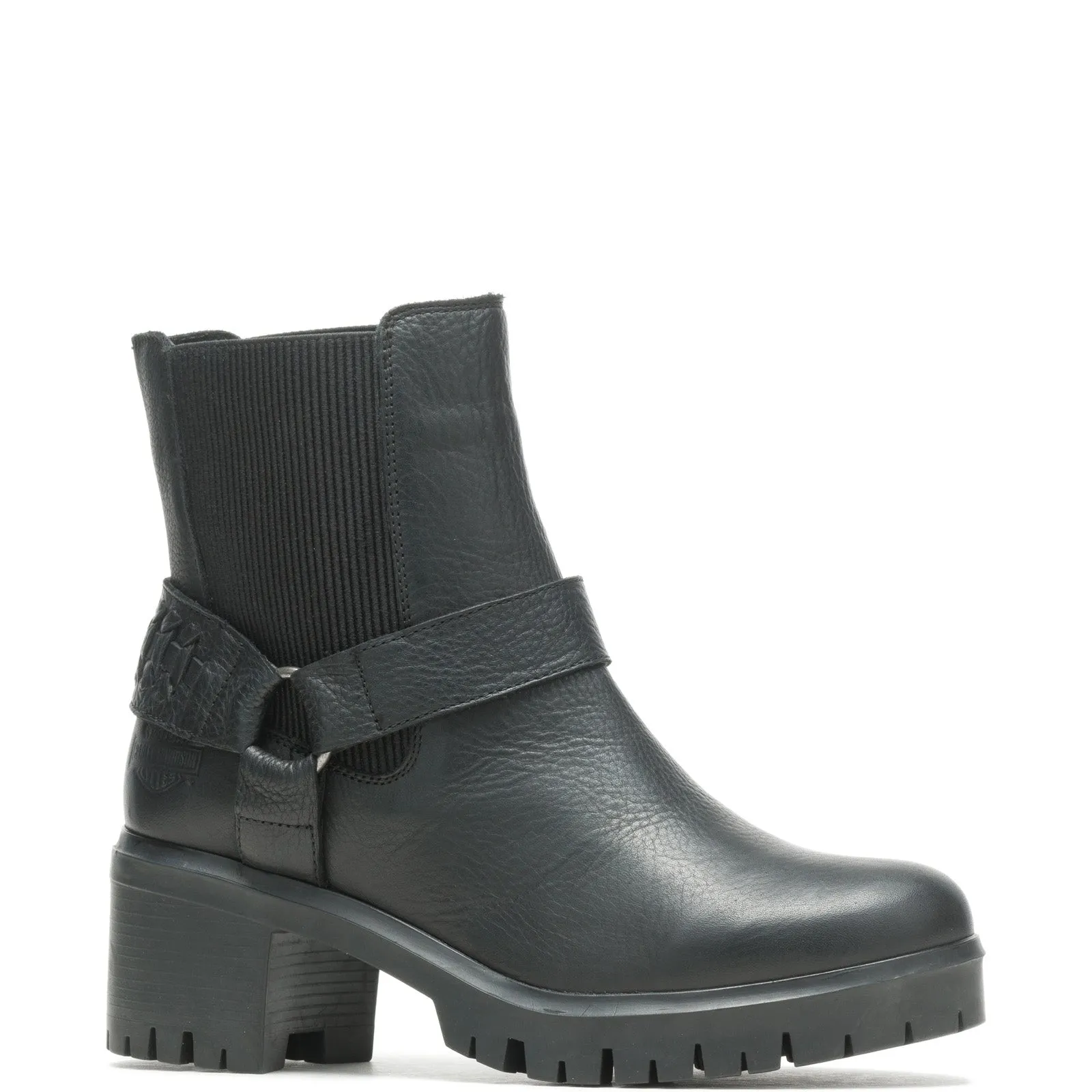 All terrain Harley-Davidson Rexene D87250 Womens Black Leather Motorcycle Boots