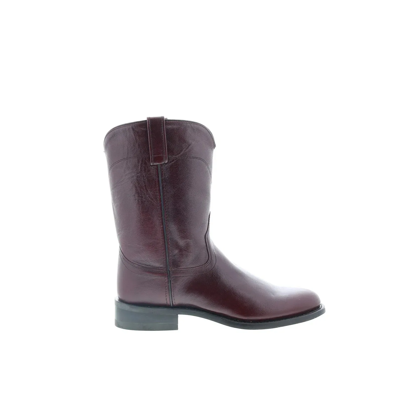 Jama Old West SRM4013 Mens Brown Leather Slip On Cowboy Western Boots Outdoor Purpose